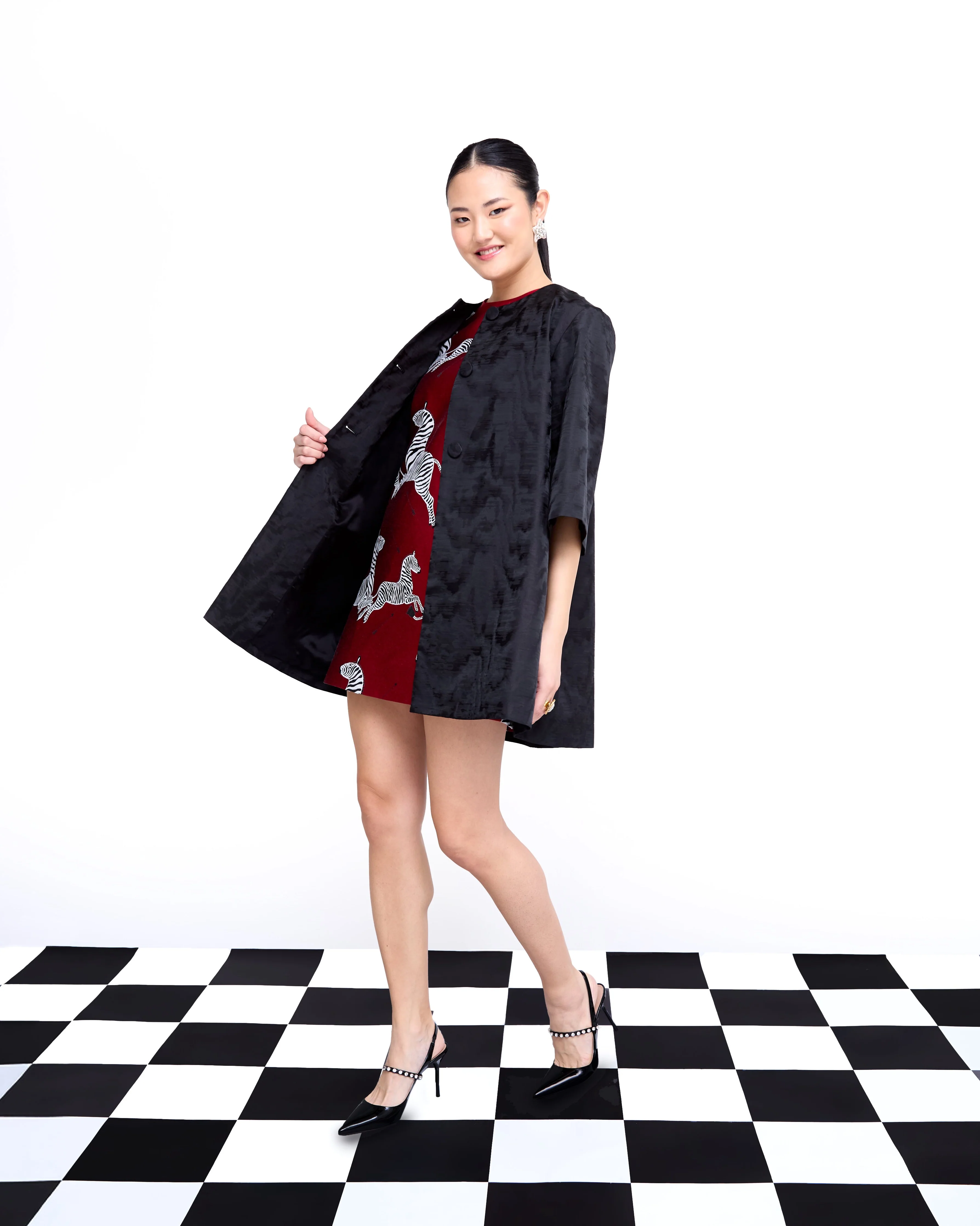 Audrey Coat in Watermark Jacquard - Image 8