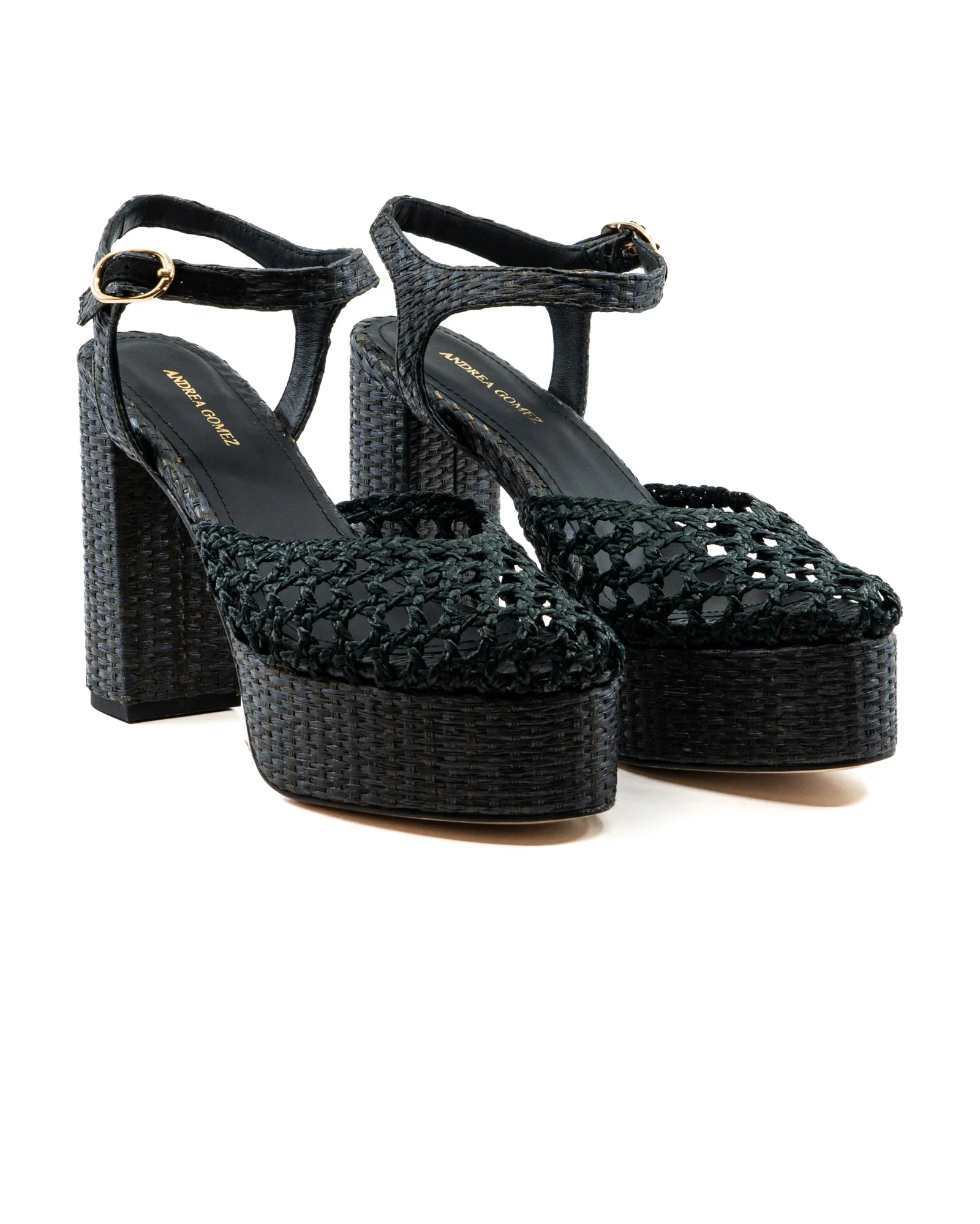 Beatriz Black Raffia Platform - Image 2