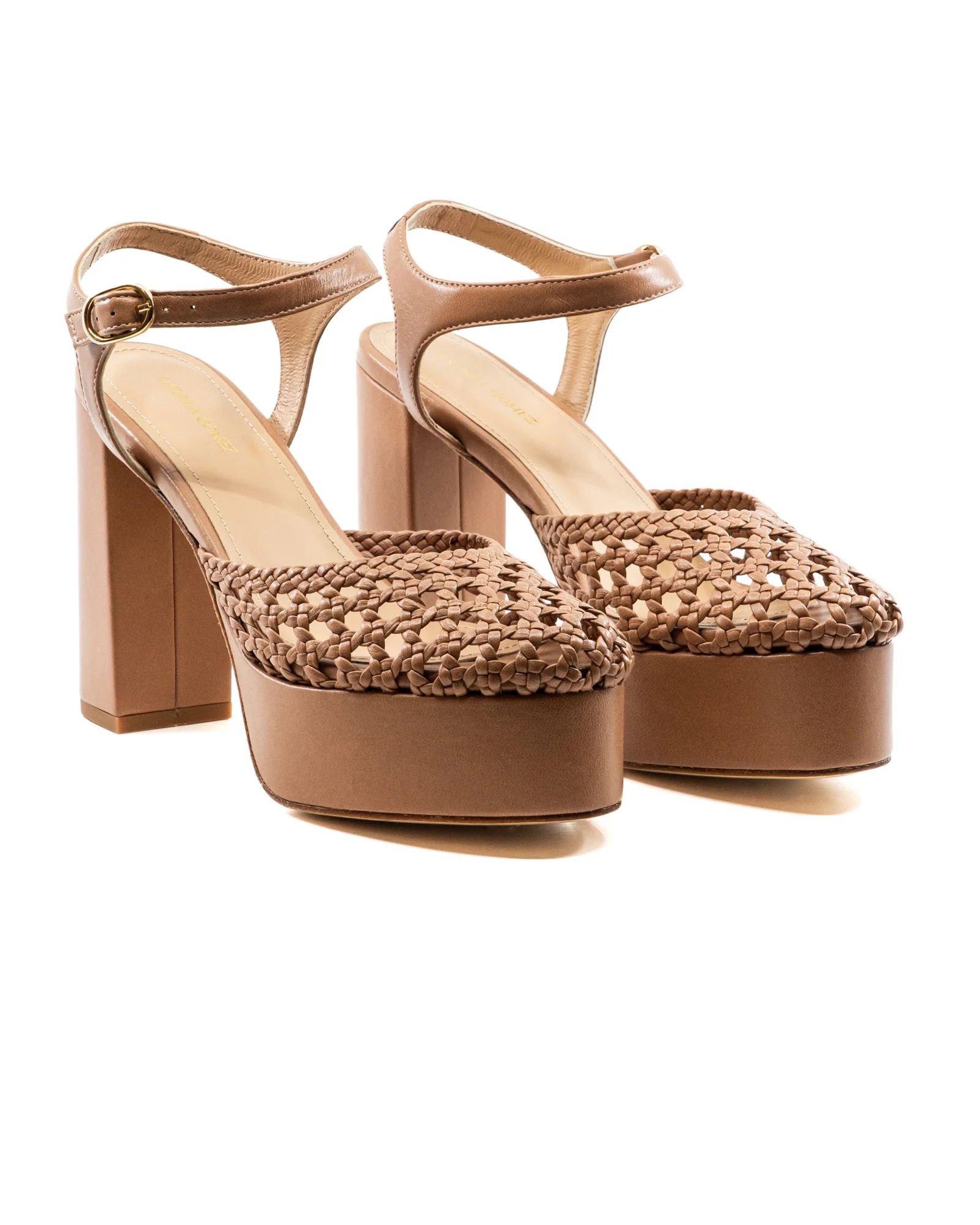 Beatriz Taupe Leather Platform - Image 2