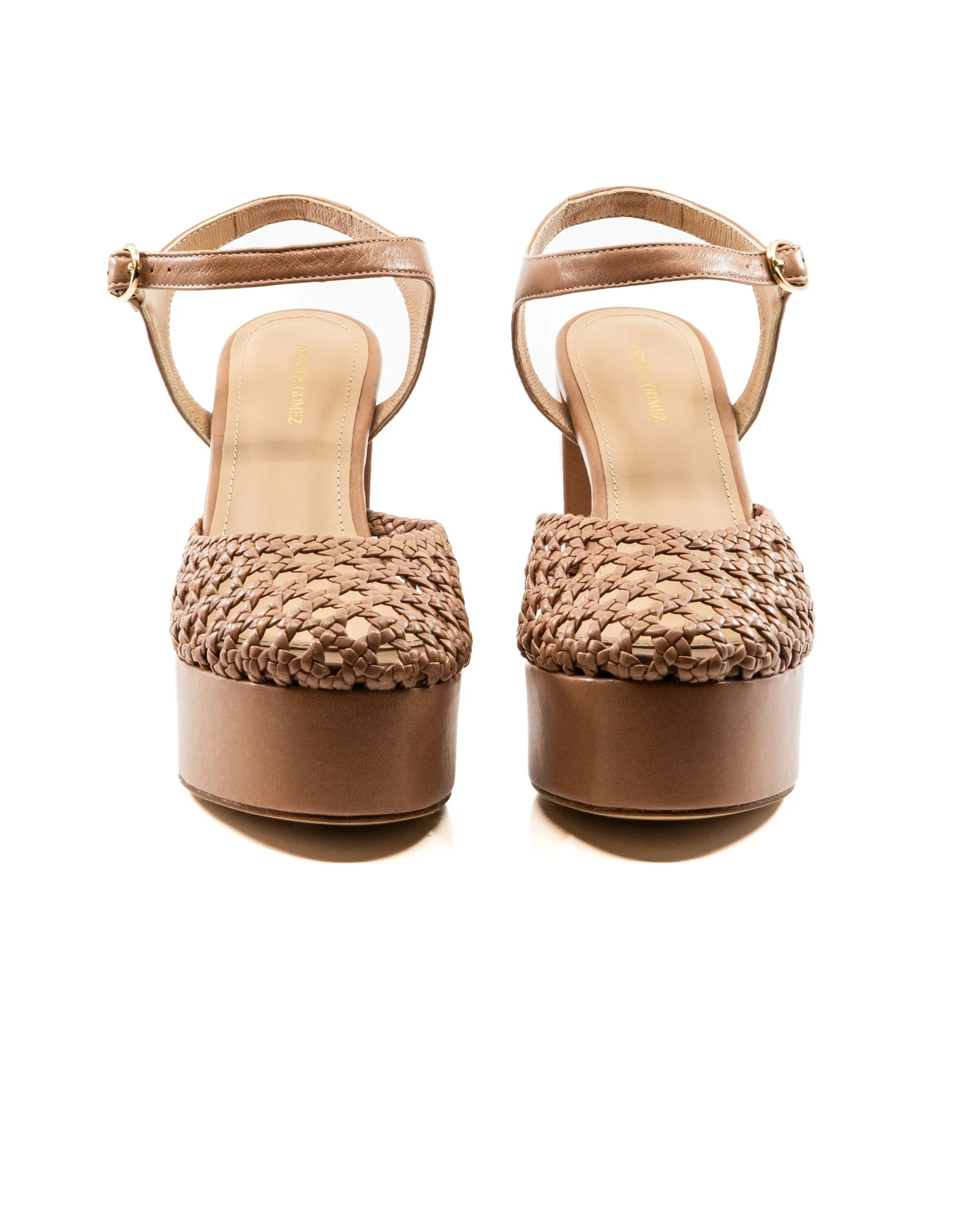 Beatriz Taupe Leather Platform - Image 3