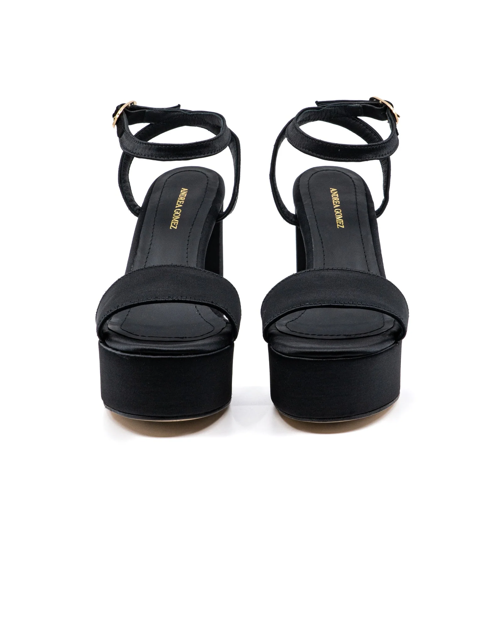 Becka Black Satin Platform - Image 5
