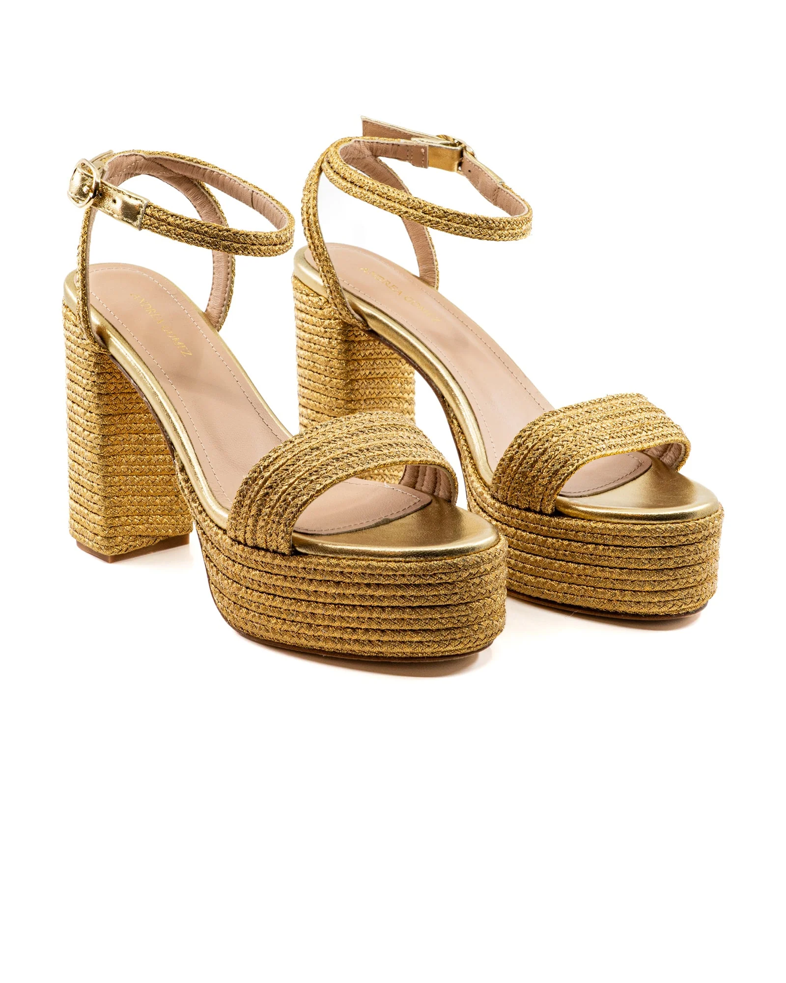Becka Gold Raffia Platform - Image 4