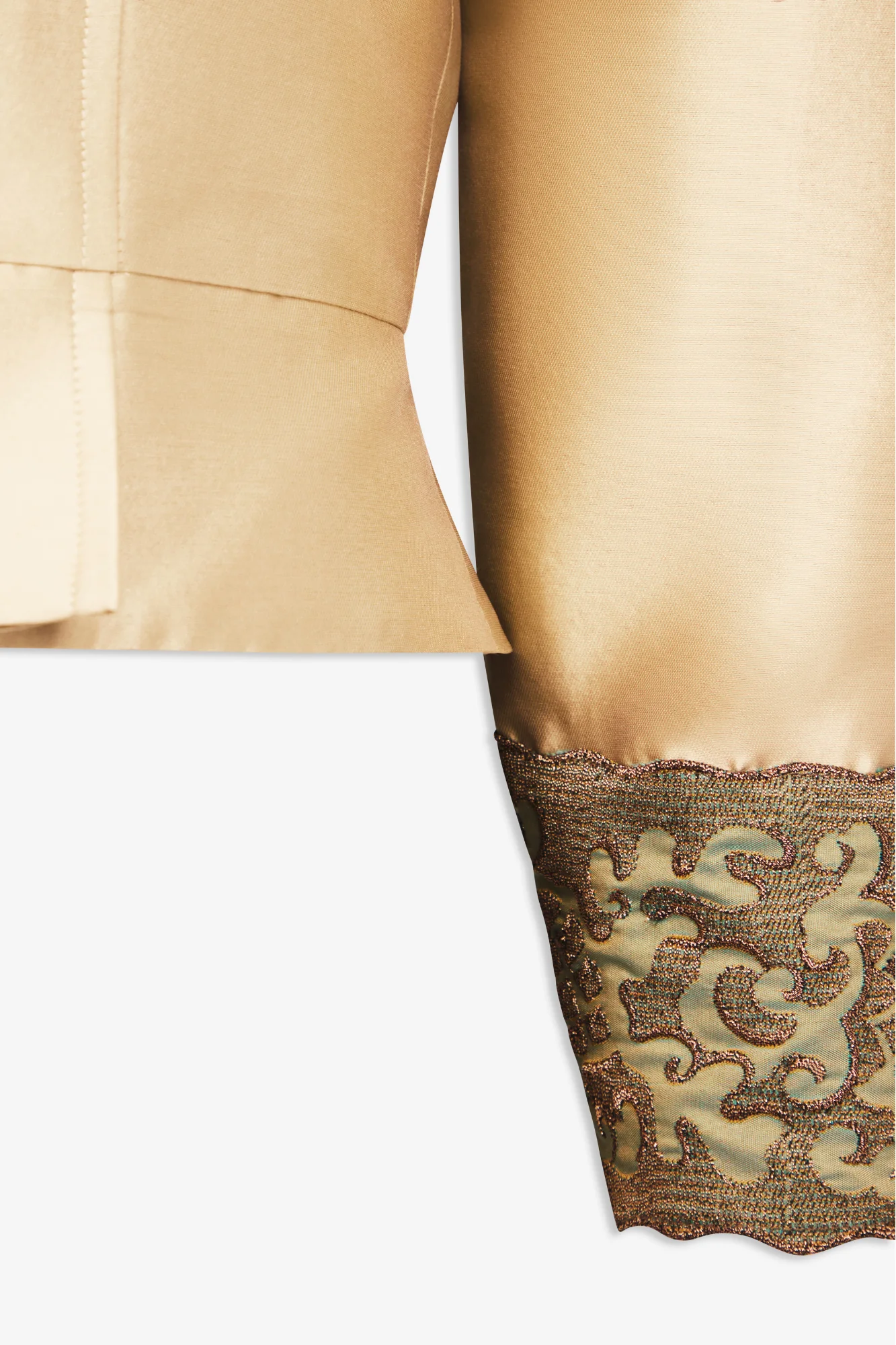 Beige Puff Sleeves Jacket - Image 3