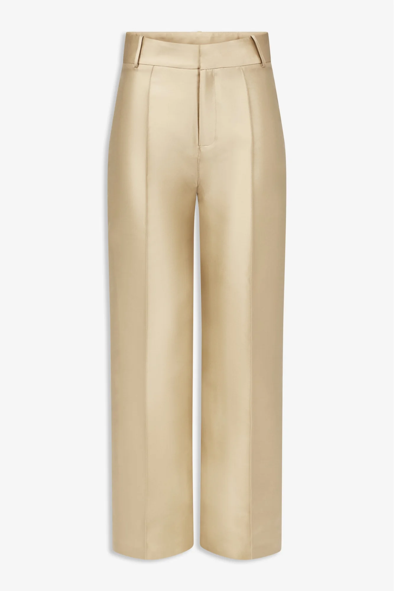 BEIGE Satin Flared Pants - Image 4
