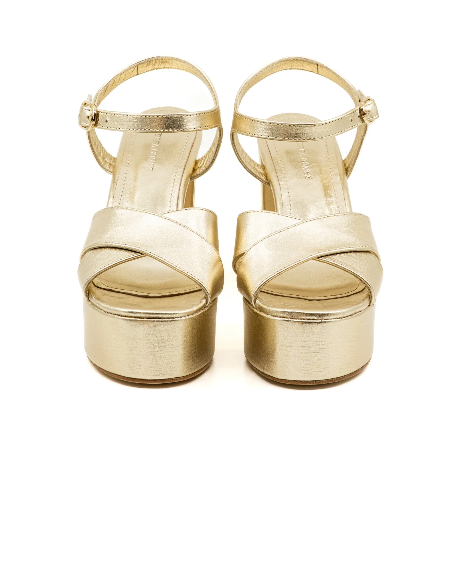 Bella Gold Leather Platform - Image 6