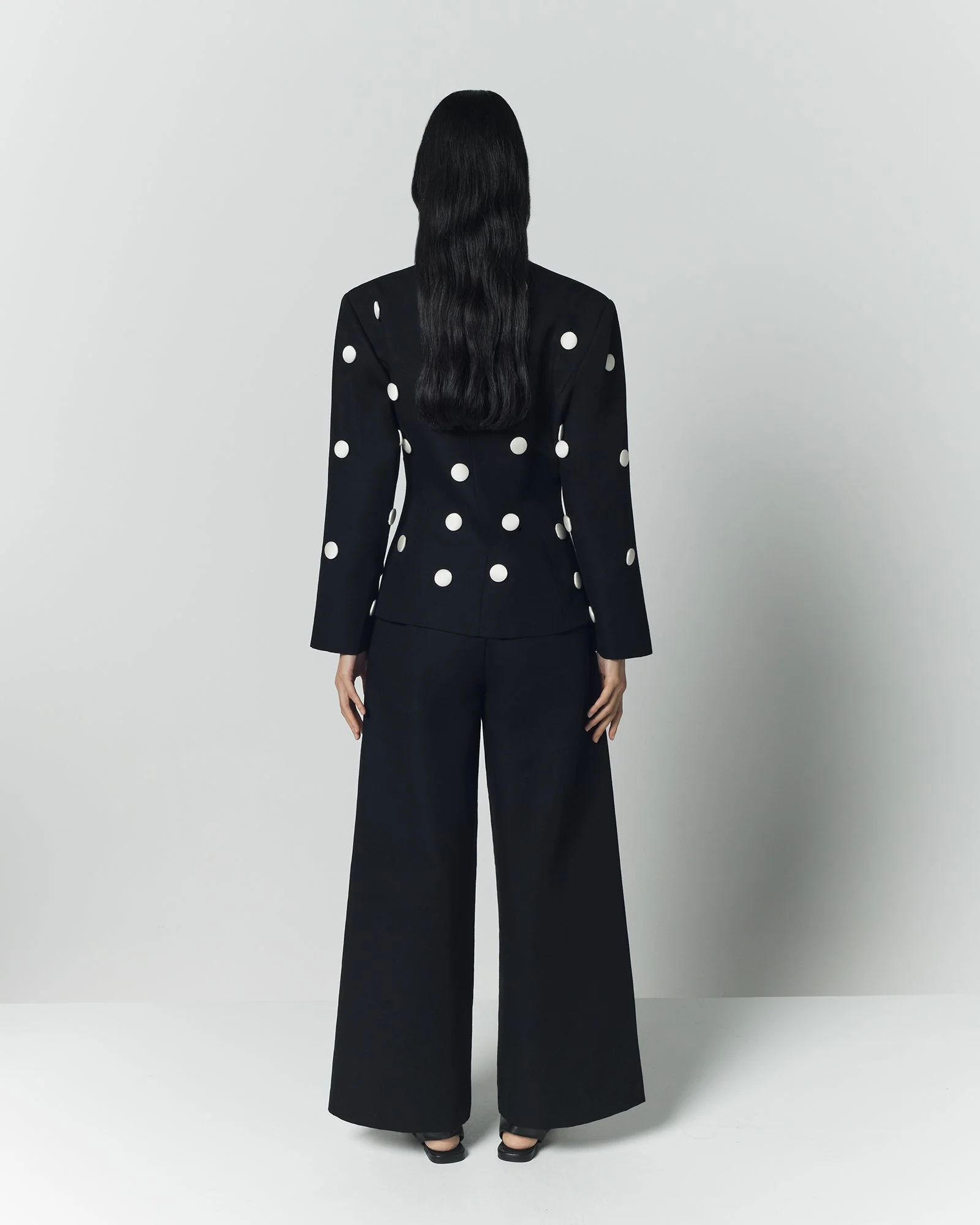 Black and White Polka Dot Blazer - Image 9