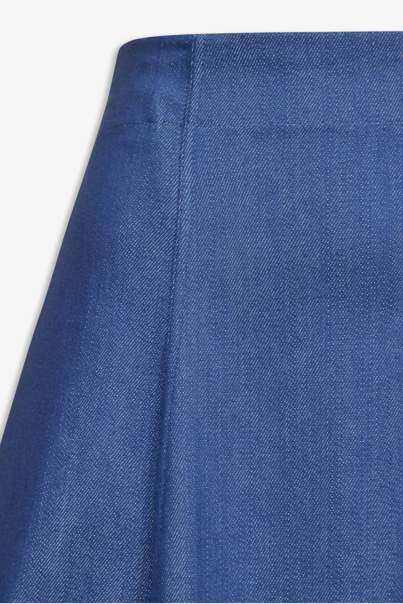 Blue Denim Midi Skirt With Pockets - Image 6