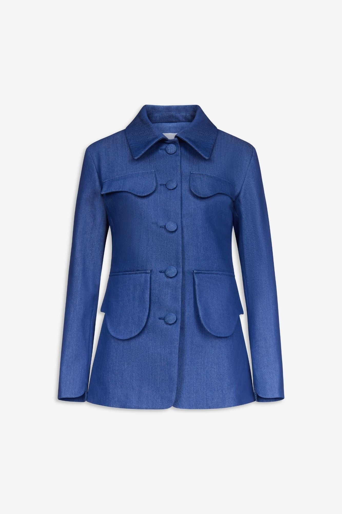 Blue Denim Utility Button-Front Jacket - Image 2