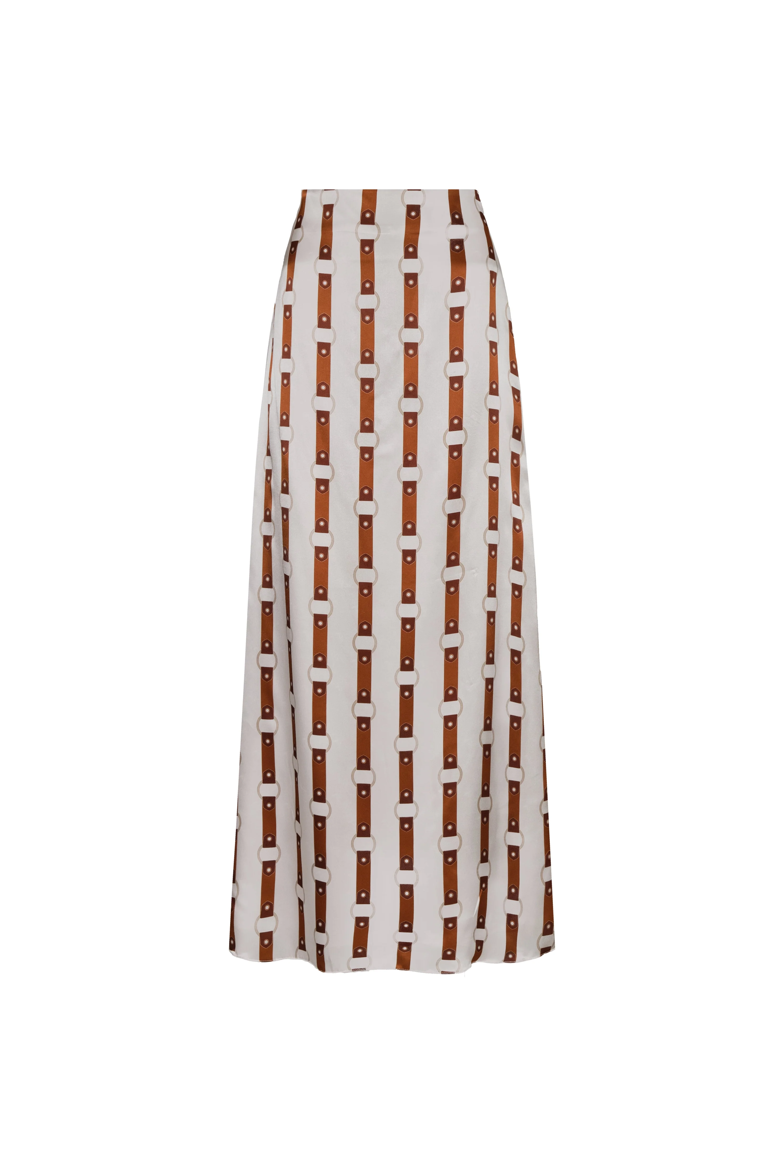 Carlota Satin Silk Maxi Skirt / Horse Reins - Image 4