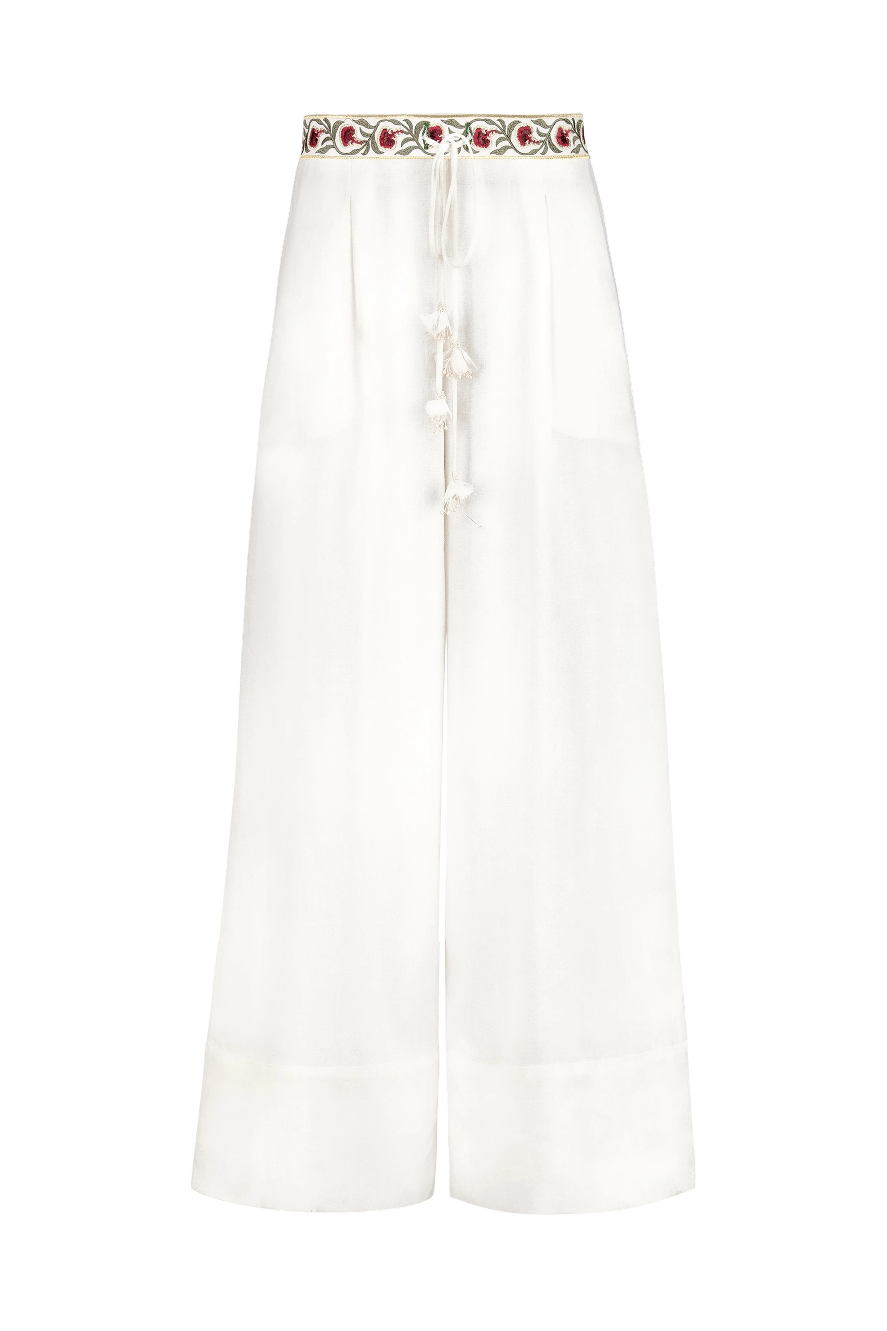 Carnation Pants - White & Red - Image 2