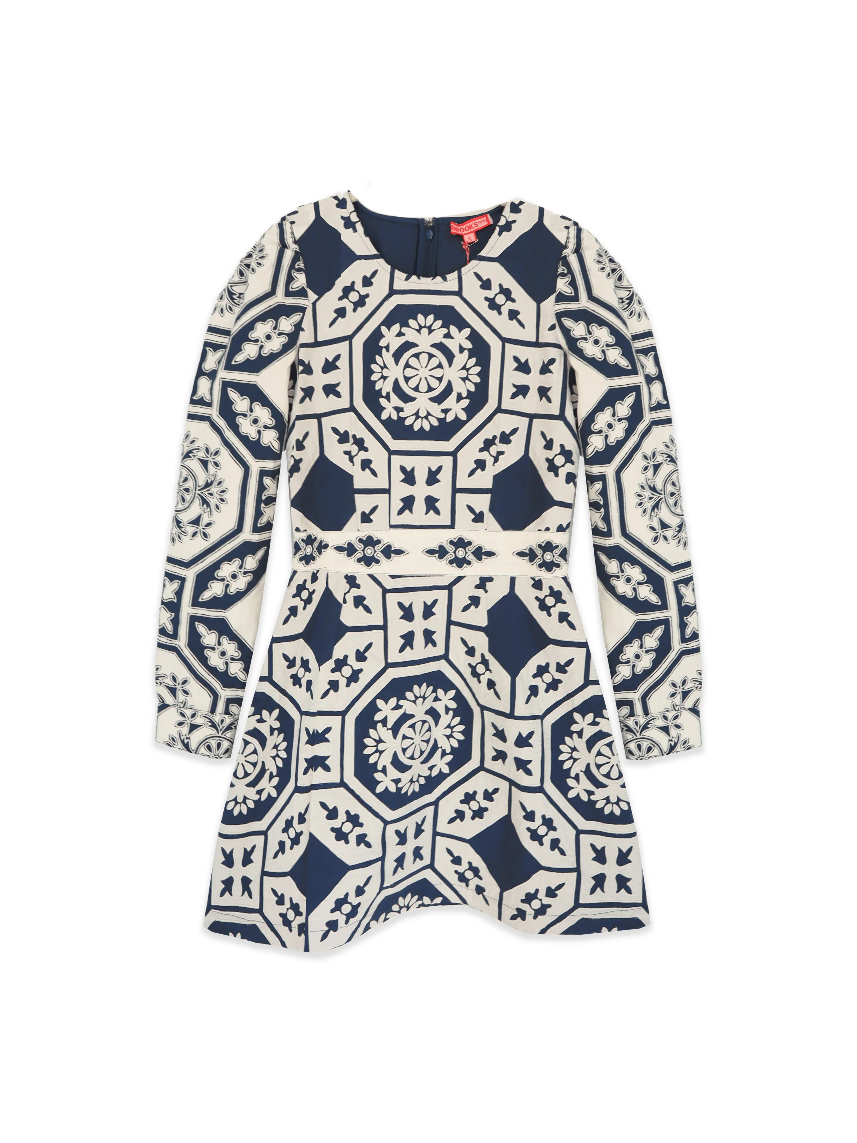 Catherine Mini Dress - Denim Applique - Image 17