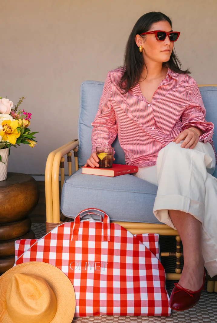 Classic Bag in Gingham | Red Check - Image 17