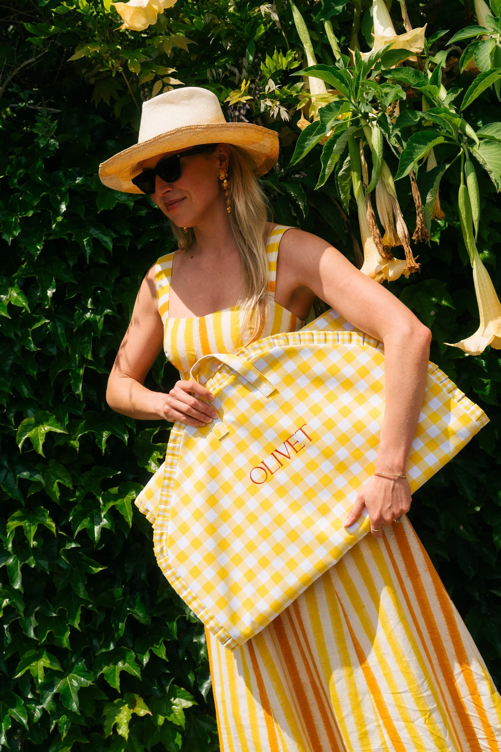 Classic Bag Pleats in Gingham | Yellow Check - Image 2