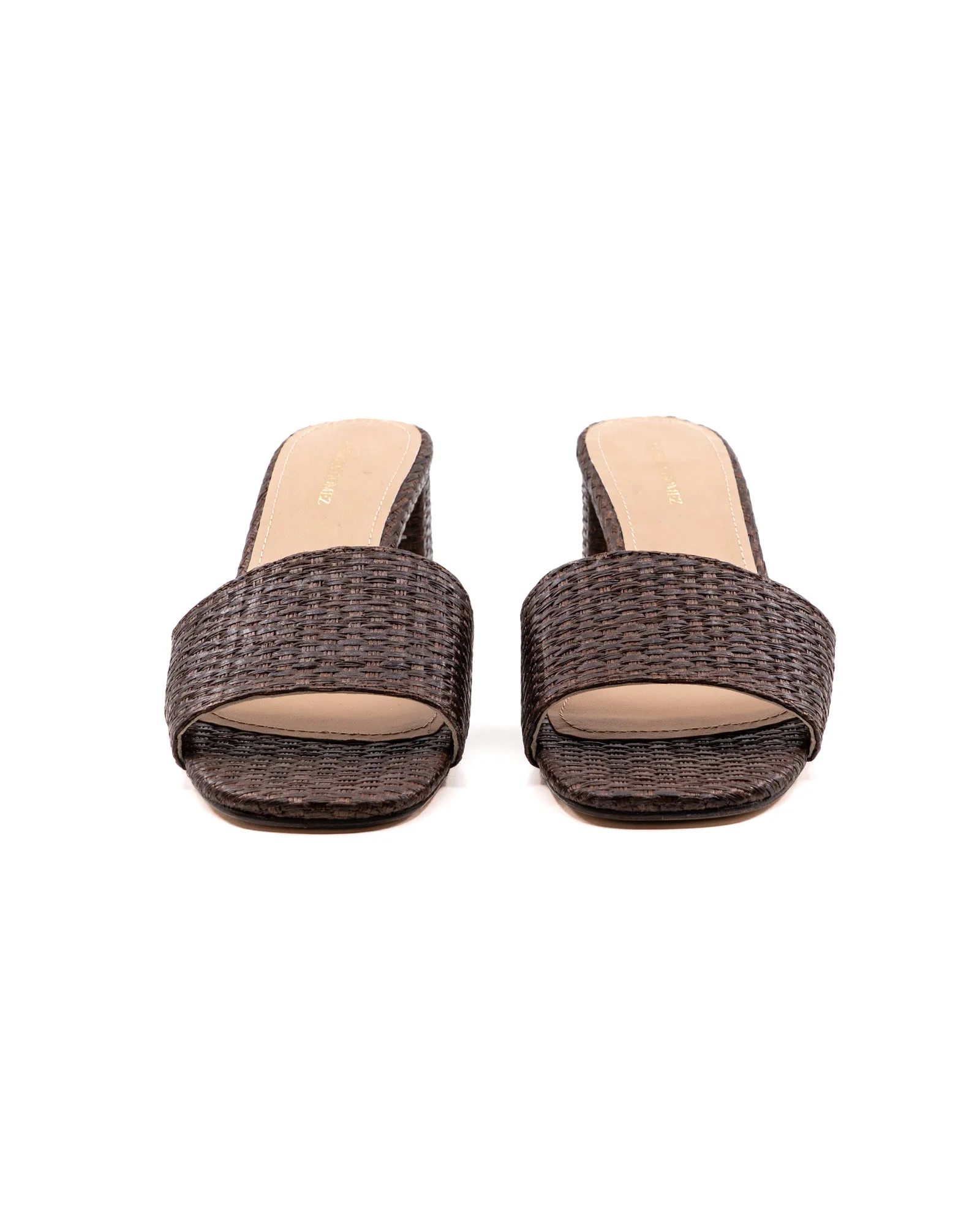 Claudia Brown Raffia Mule - Image 3