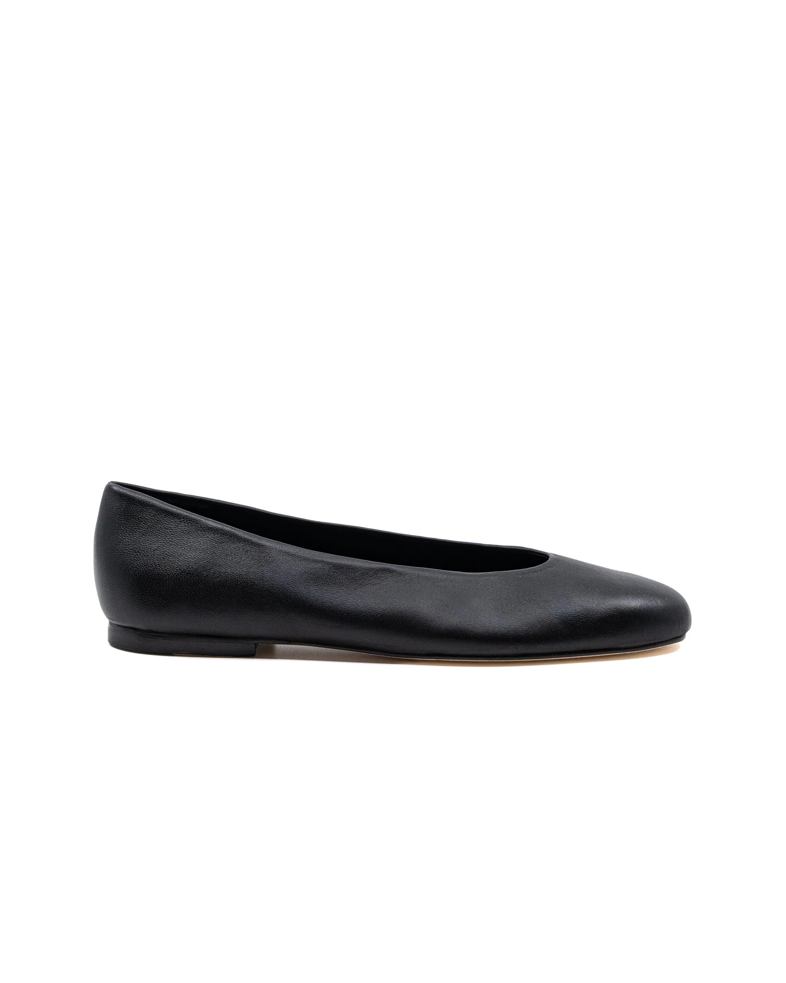 Dalia Black Leather Ballerina - Image 2