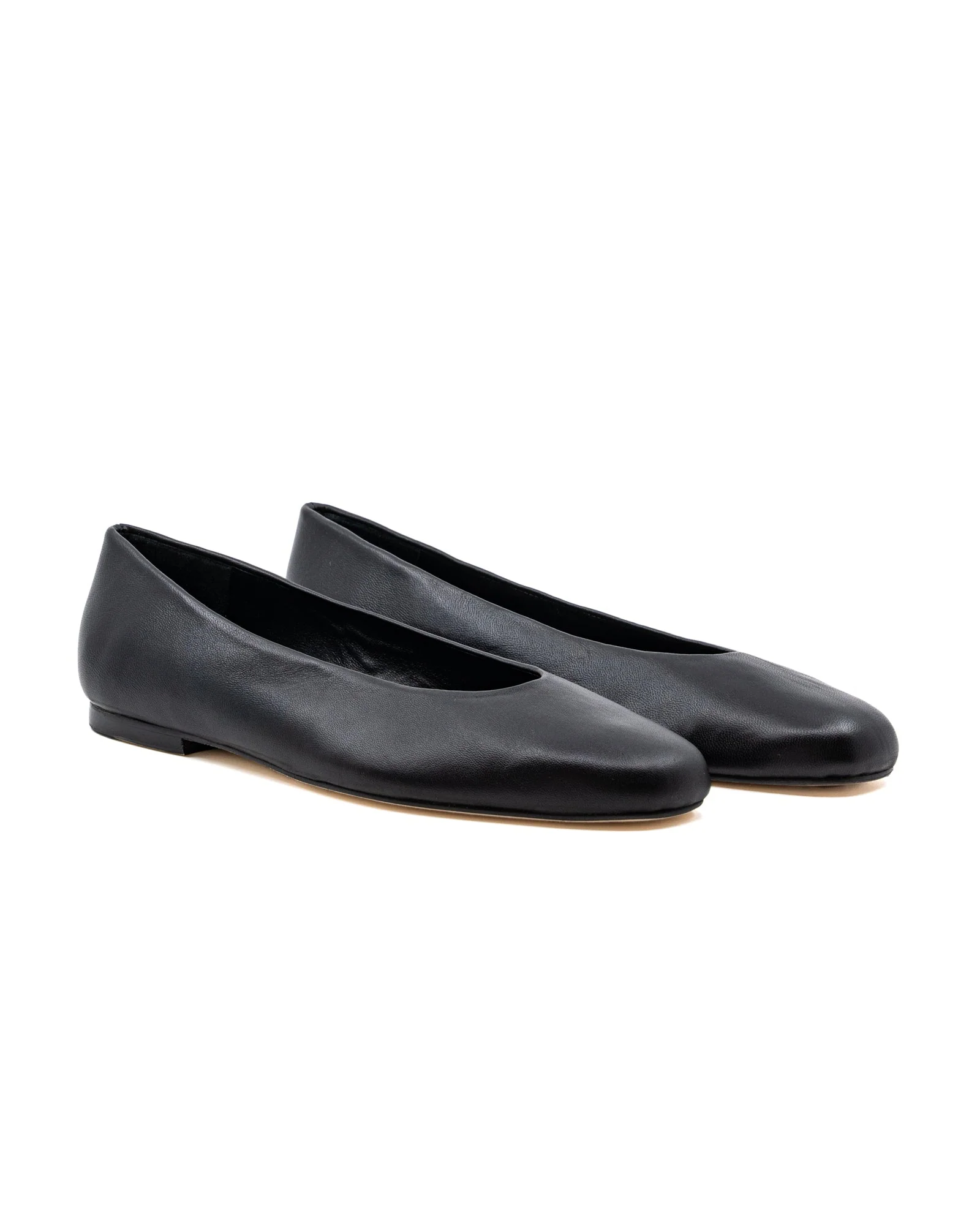 Dalia Black Leather Ballerina - Image 4