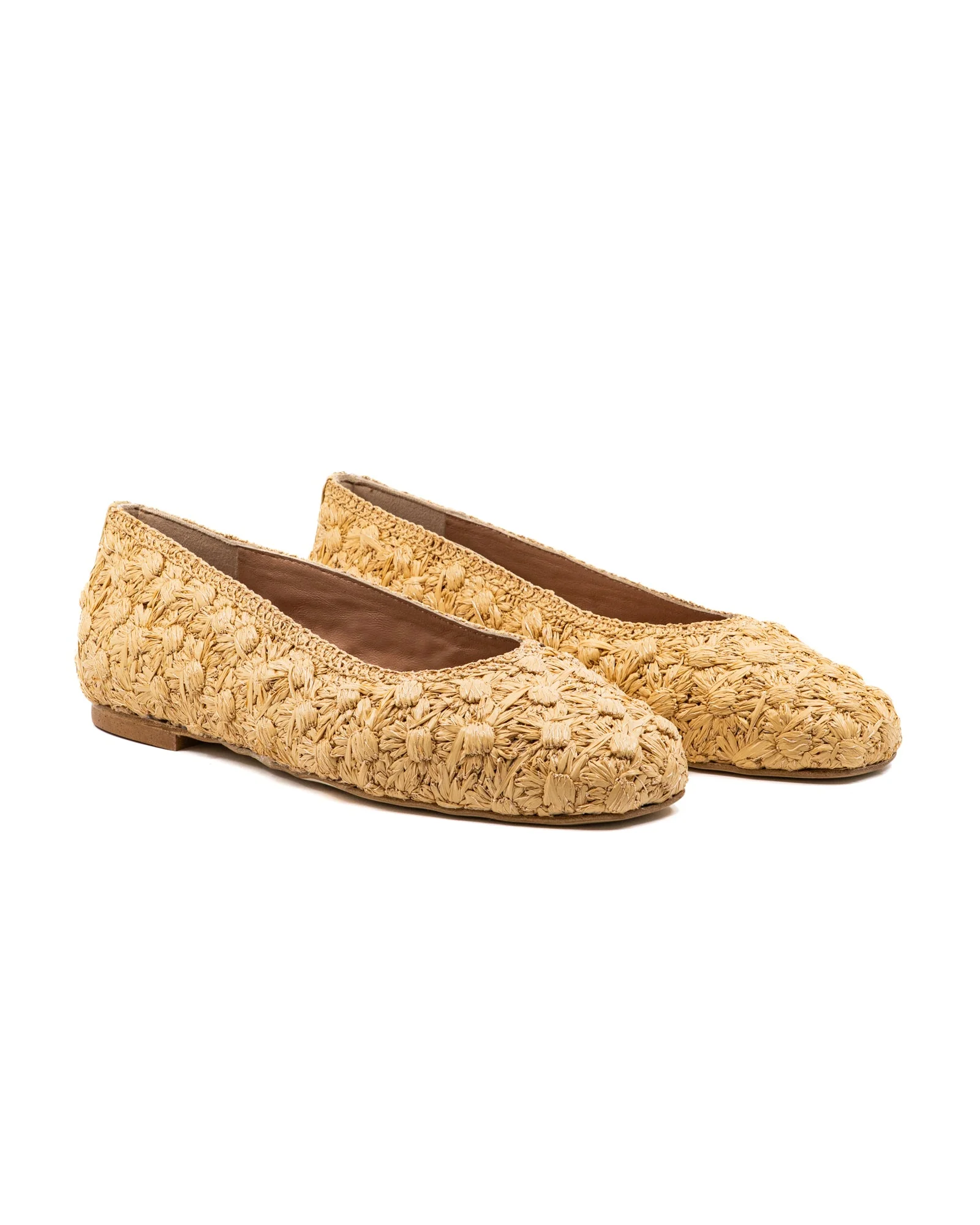 Dalia Flower Raffia Ballerina - Image 3