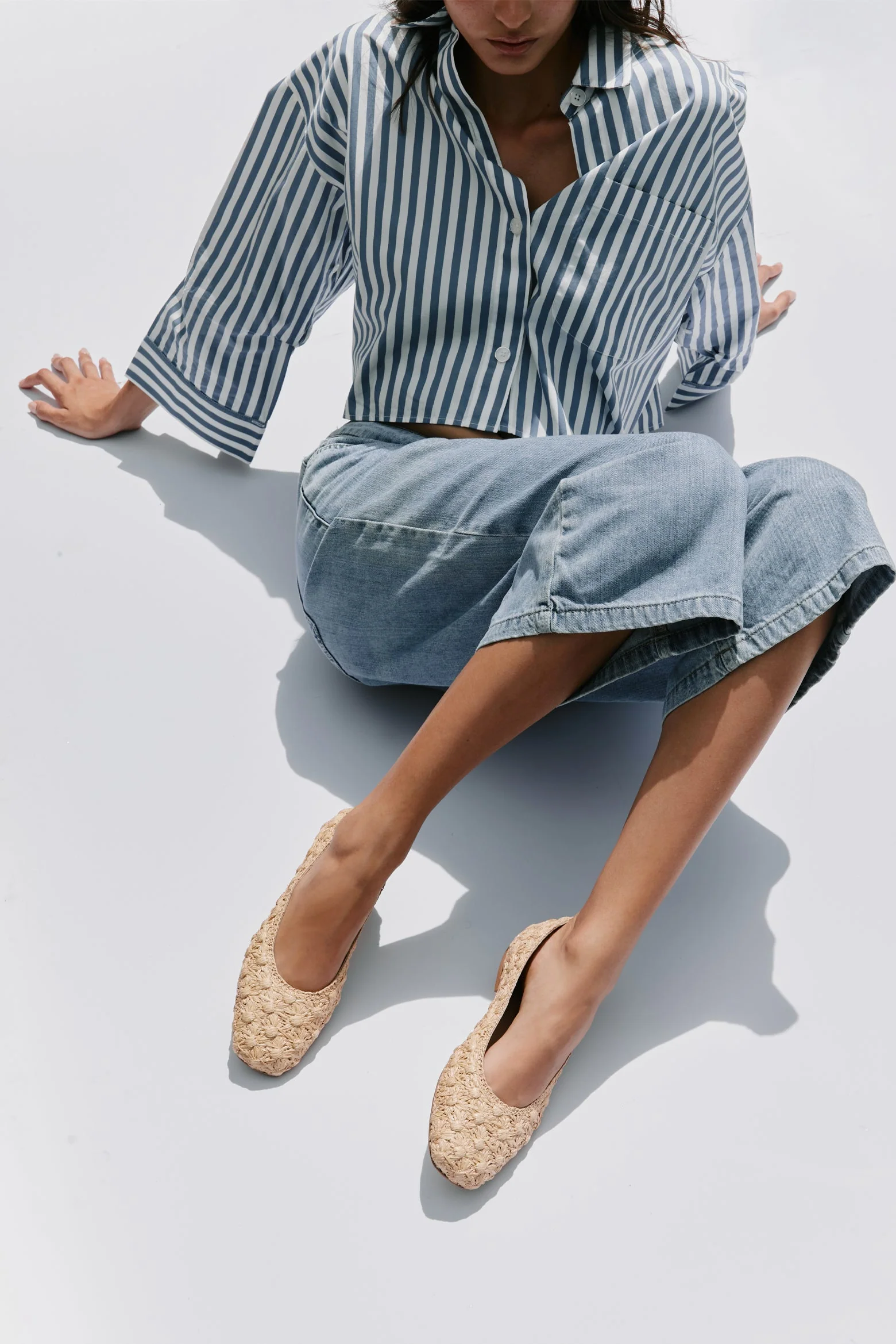 Dalia Flower Raffia Ballerina - Image 8