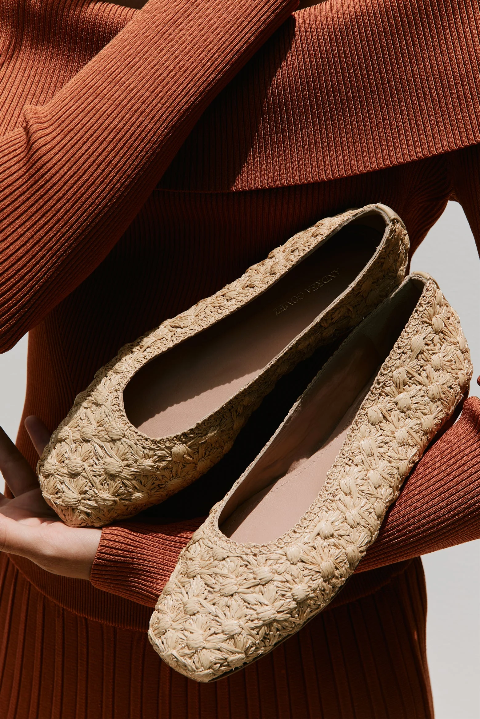 Dalia Flower Raffia Ballerina - Image 9