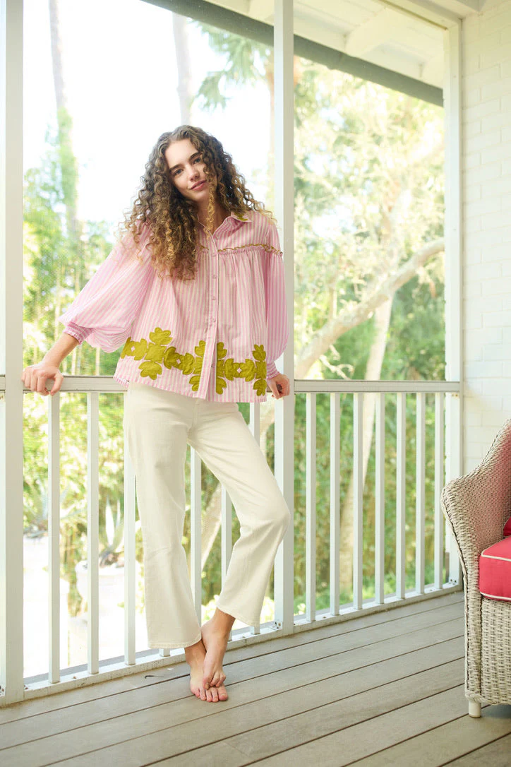 Frankie Blouse - Pink Stripe - Image 10