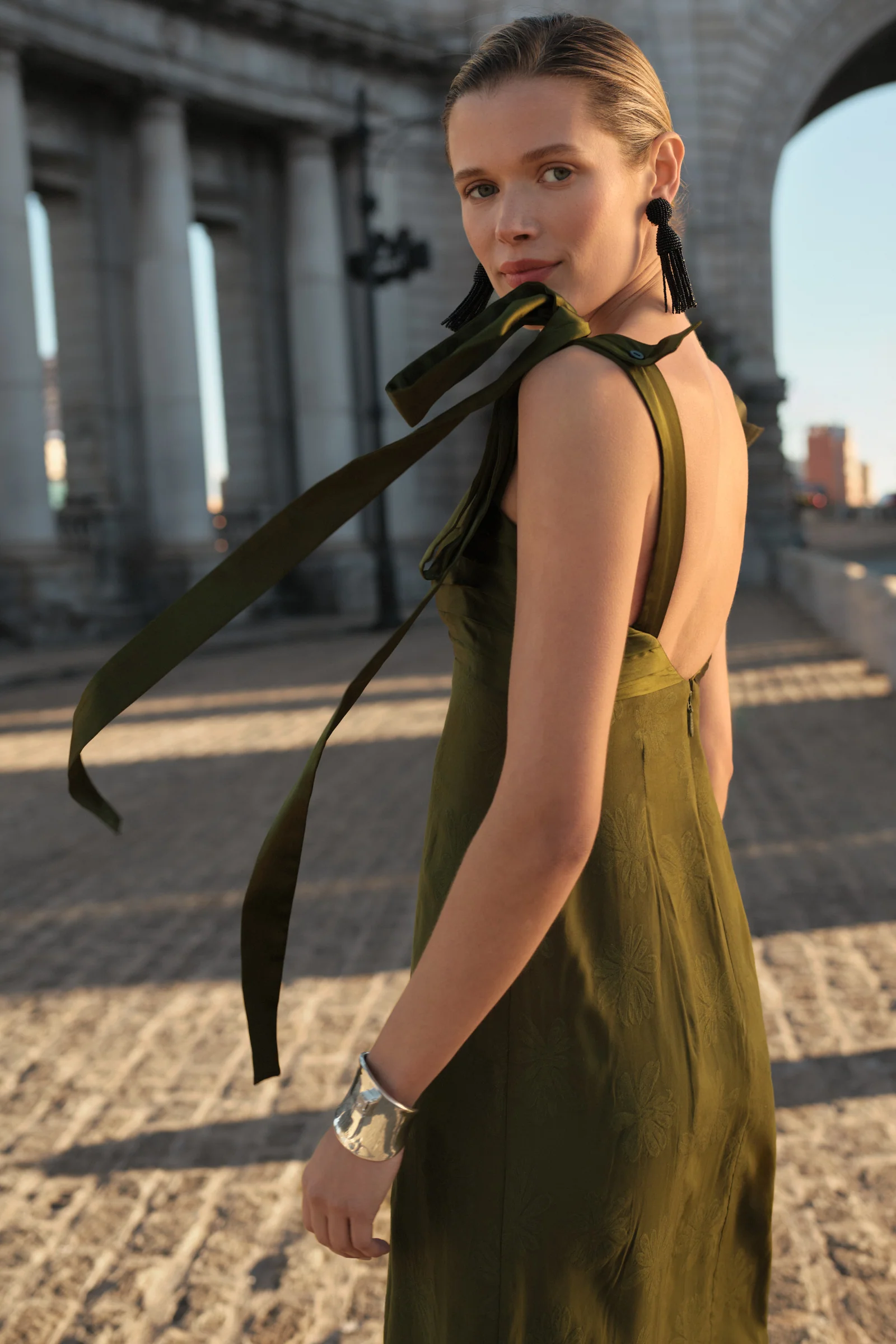 GOLDIE BOW SLEEVE GOWN - Image 4