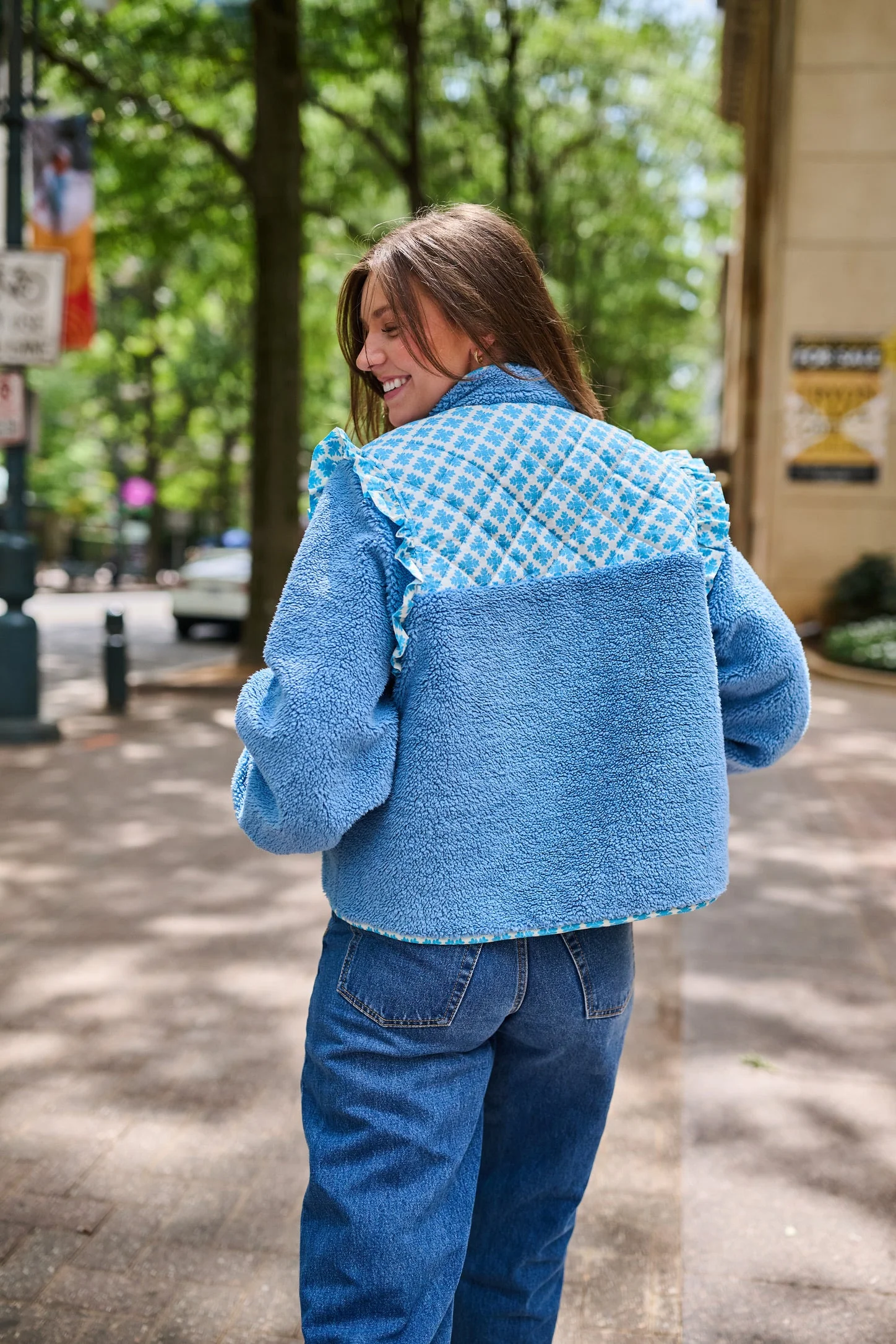 Isabella Sherpa Jacket - Blue Clover - Image 26