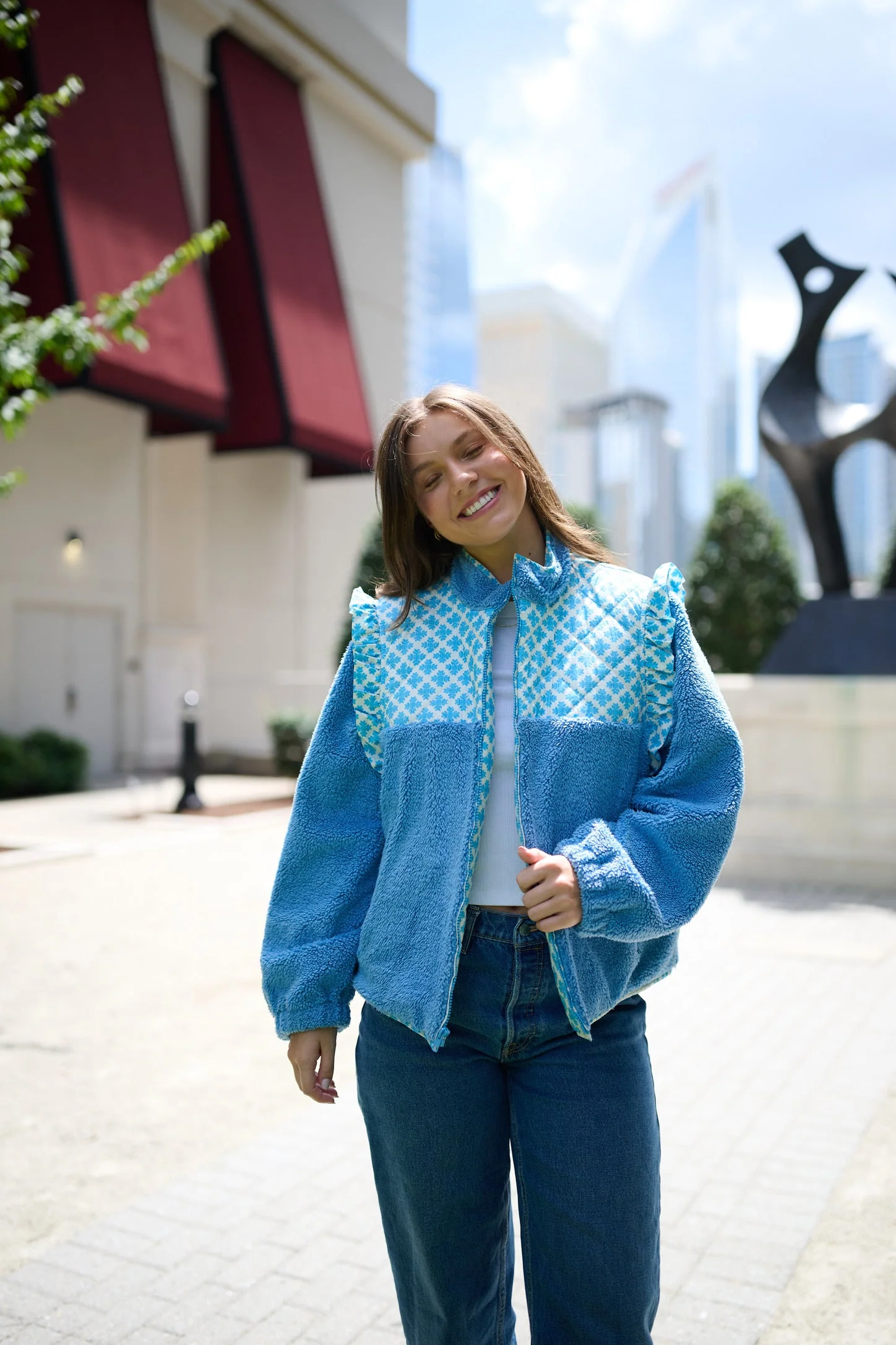 Isabella Sherpa Jacket - Blue Clover - Image 38
