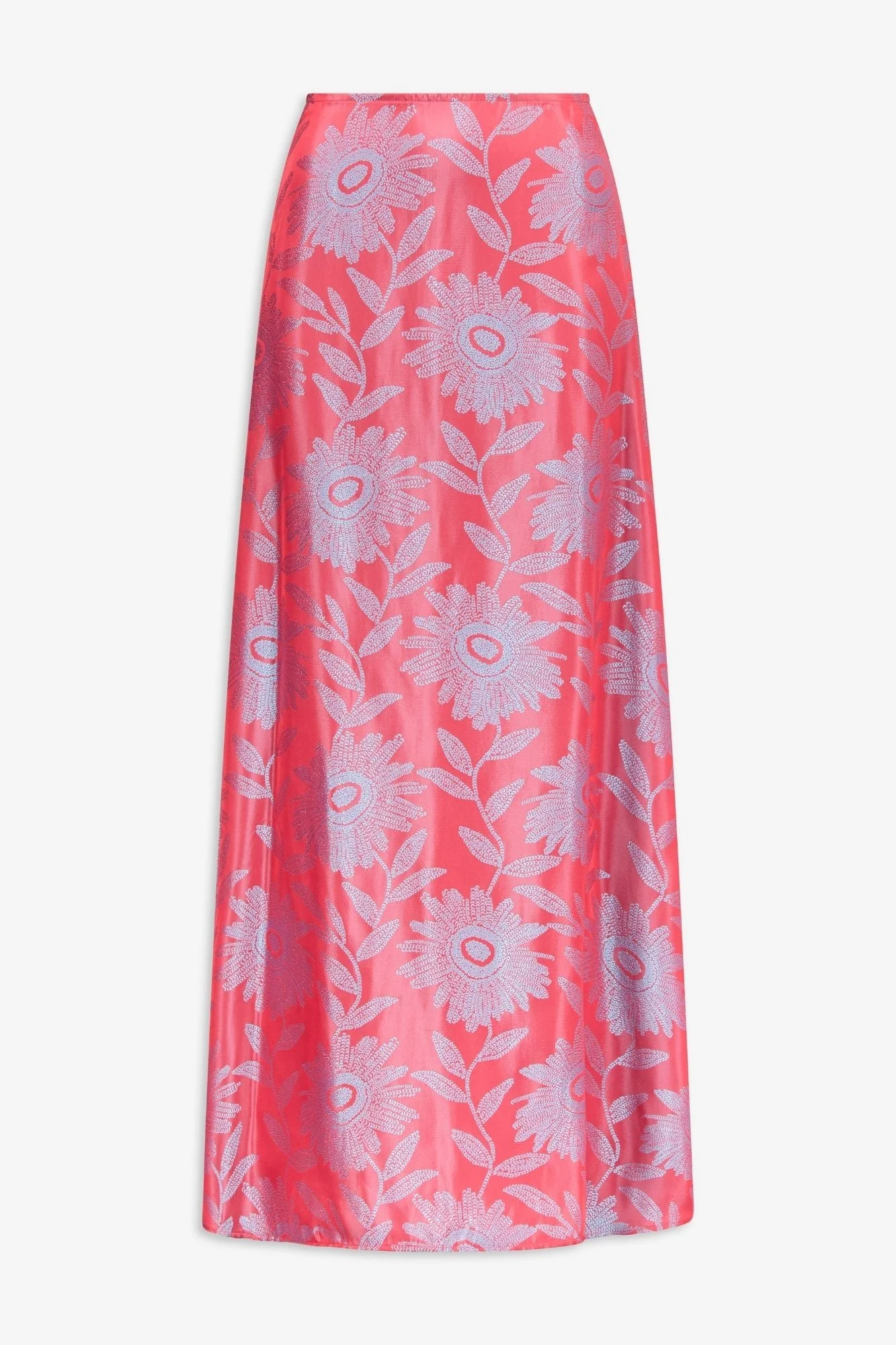 Jacquard Satin Midi Skirt - Image 2