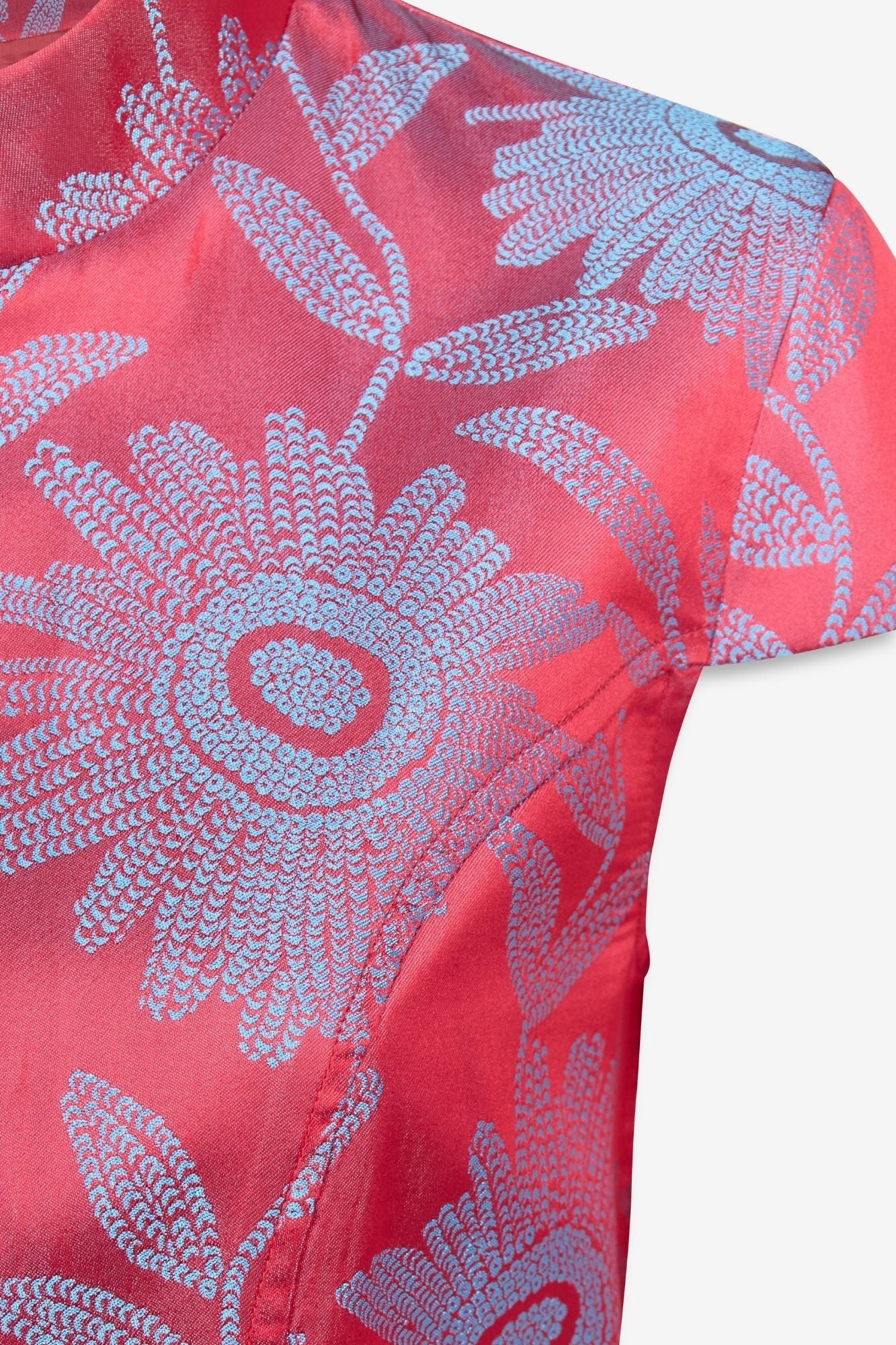 Jacquard Satin Sleeveless Summer Top - Image 3