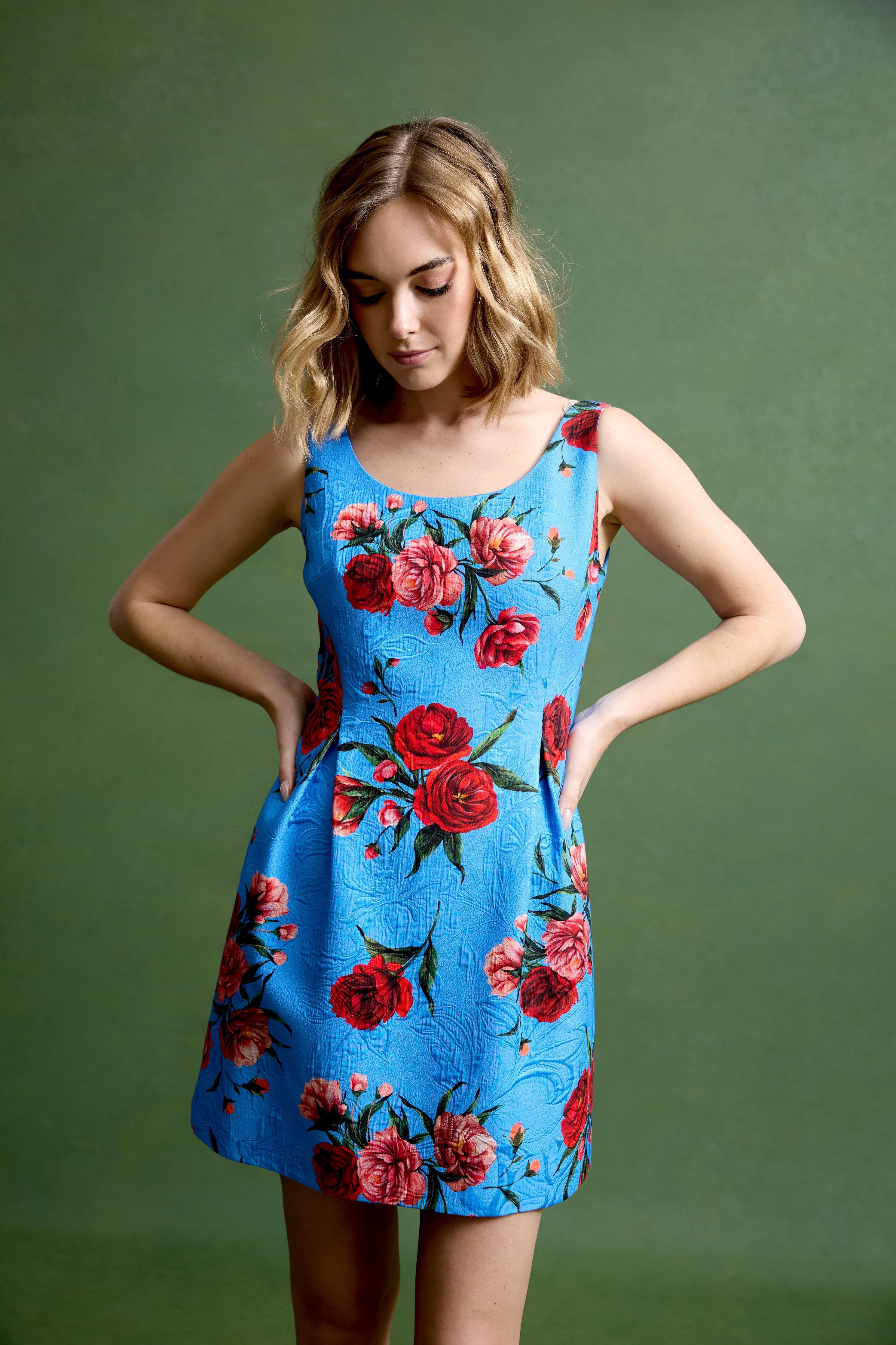 Kendra Dress in Chelesa Rose Brocade - Preorder - Image 10