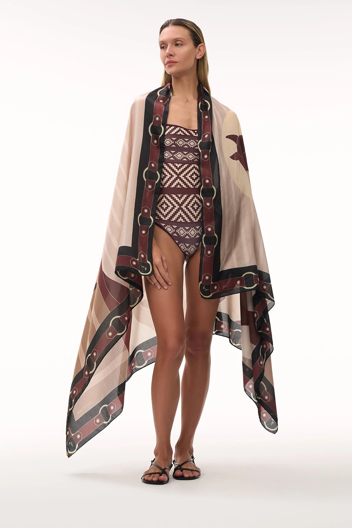 Las Balsas One Piece / Ethnic Motif - Purple - Image 8
