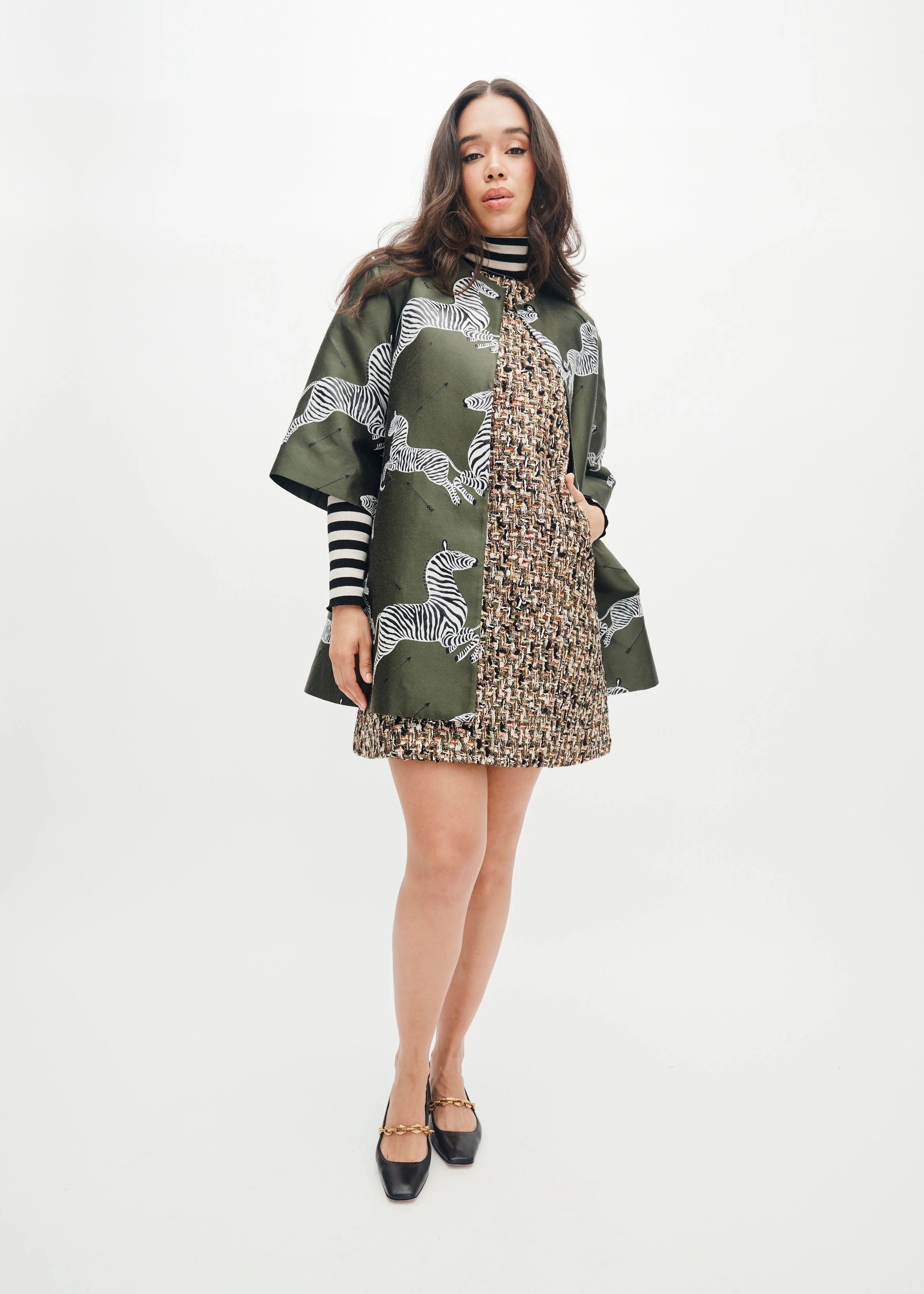 Mae X Scalamandre Audrey Coat in Olive - Image 3