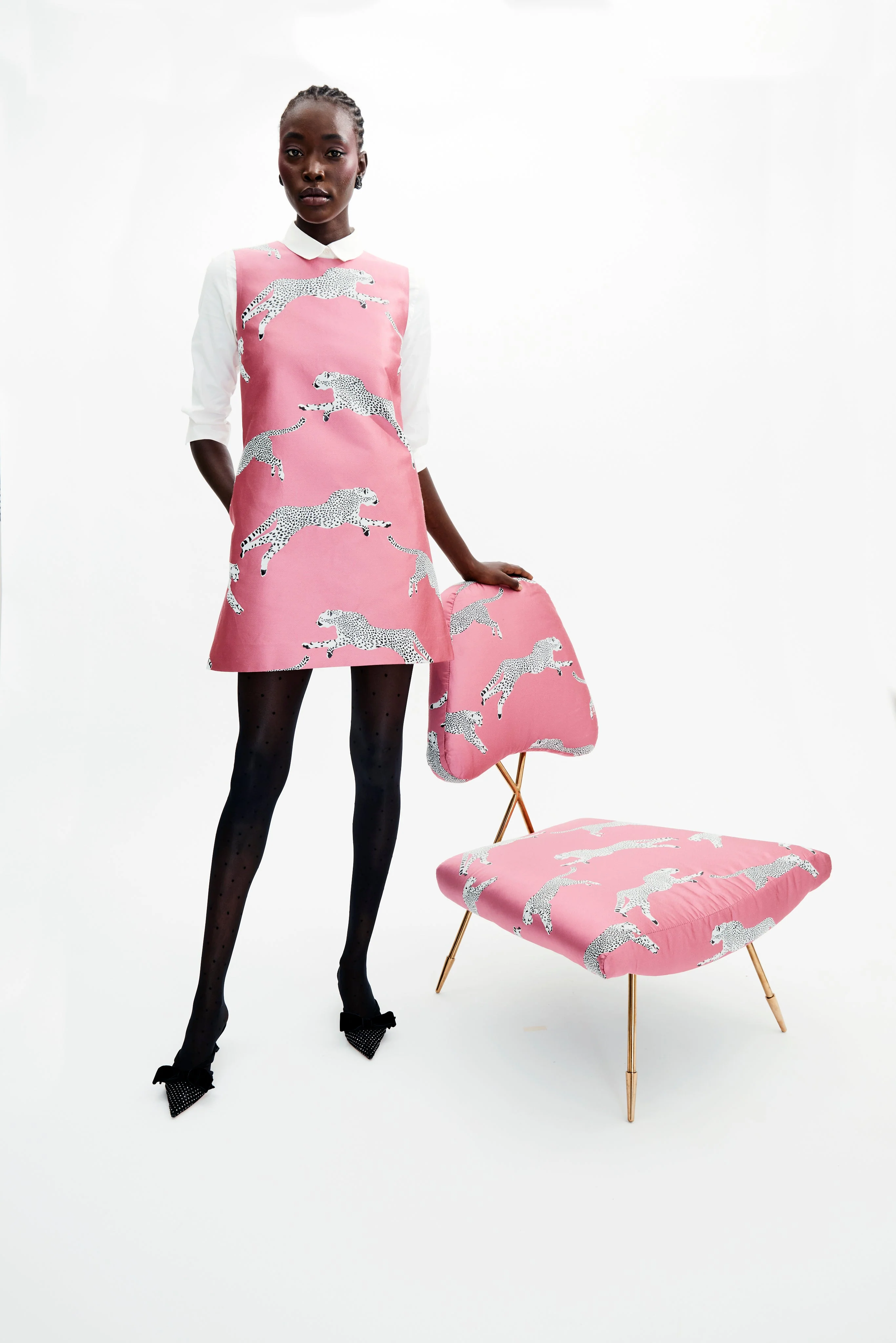 Mae X Scalamandre Laurel Dress in Leaping Cheetah - Image 10