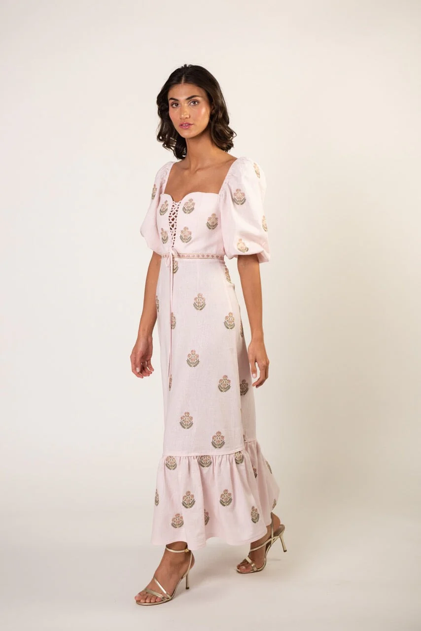 Mitra Maxi Dress - Pink & Pink - Image 3