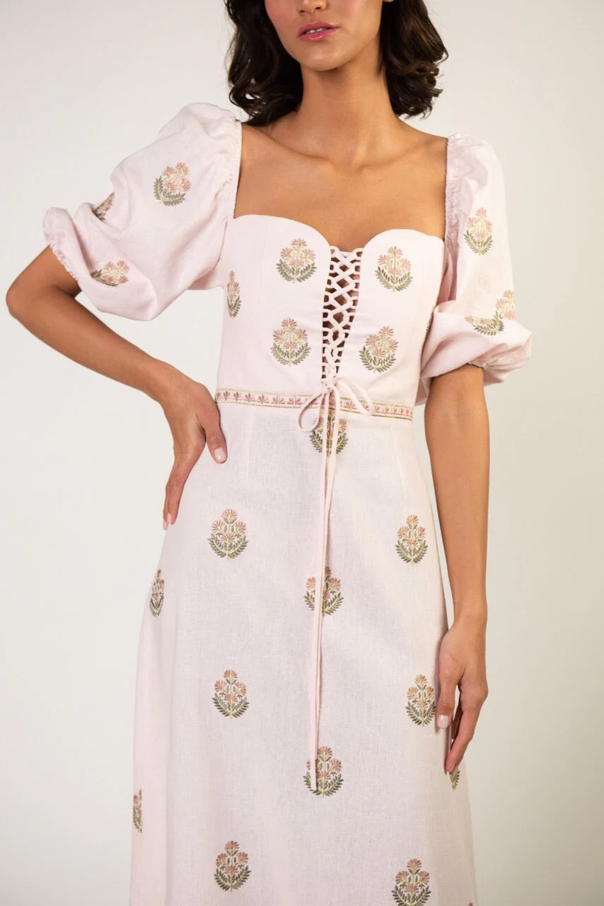 Mitra Maxi Dress - Pink & Pink - Image 6