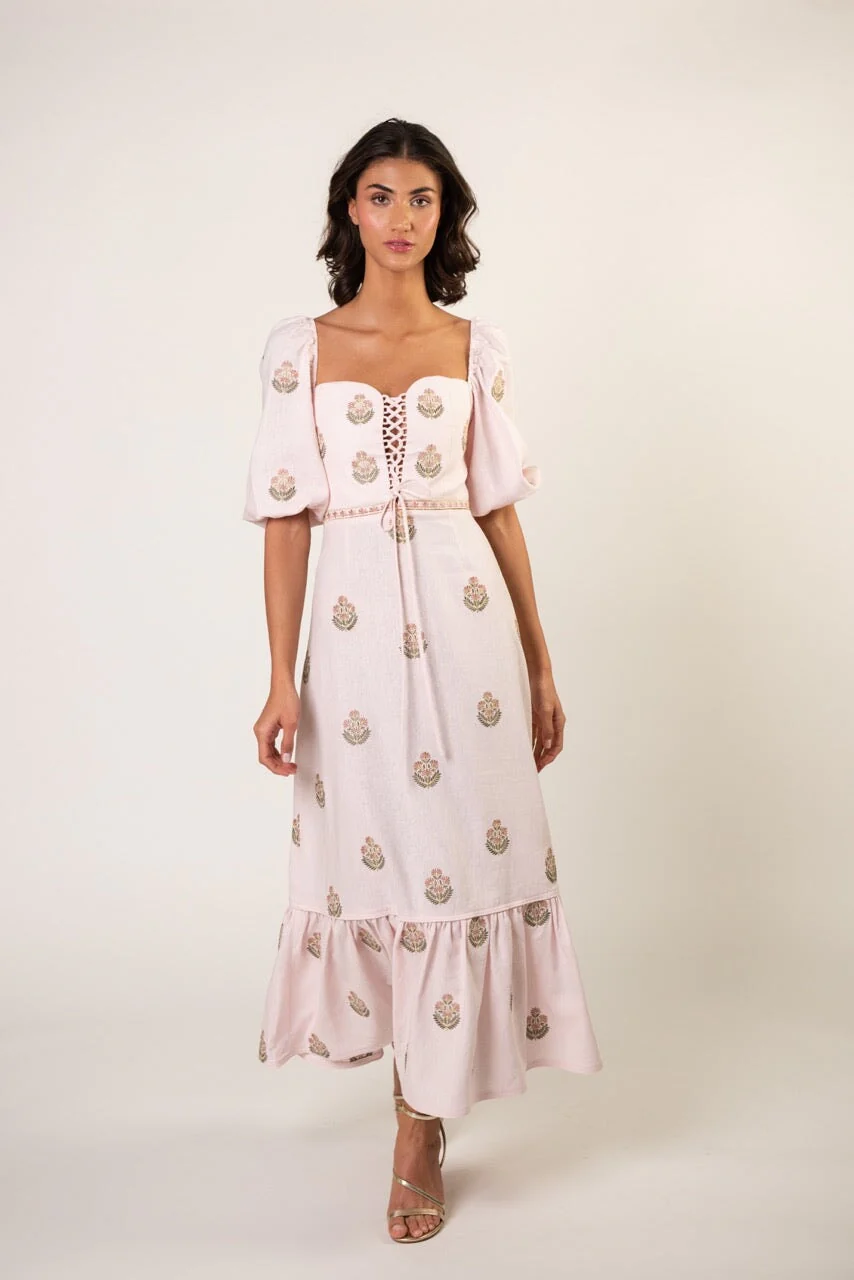 Mitra Maxi Dress - Pink & Pink - Image 9