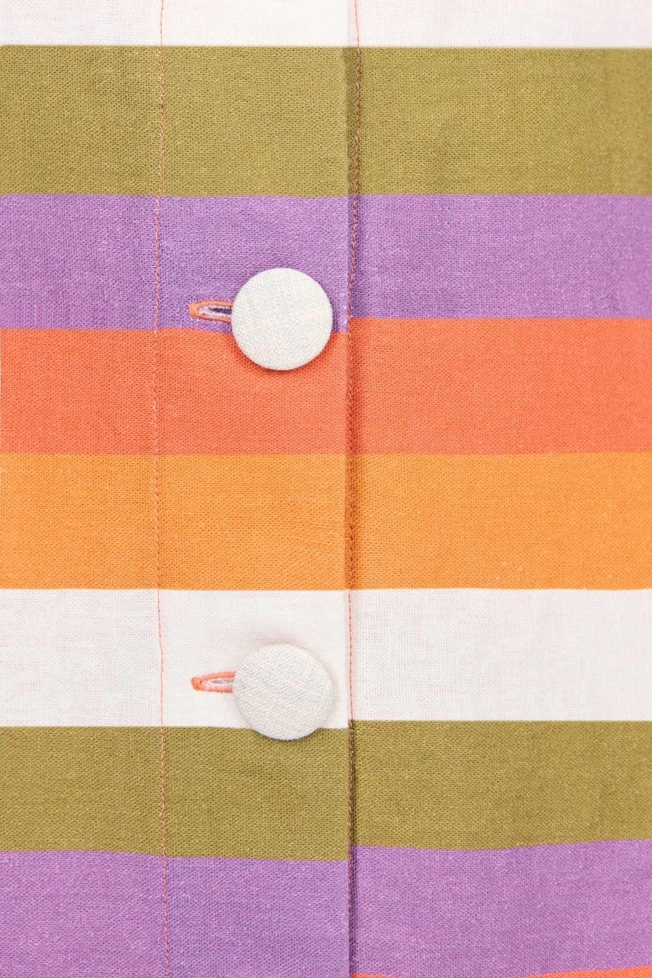 Multicolour Striped Sleeveless Mini Dress - Image 3
