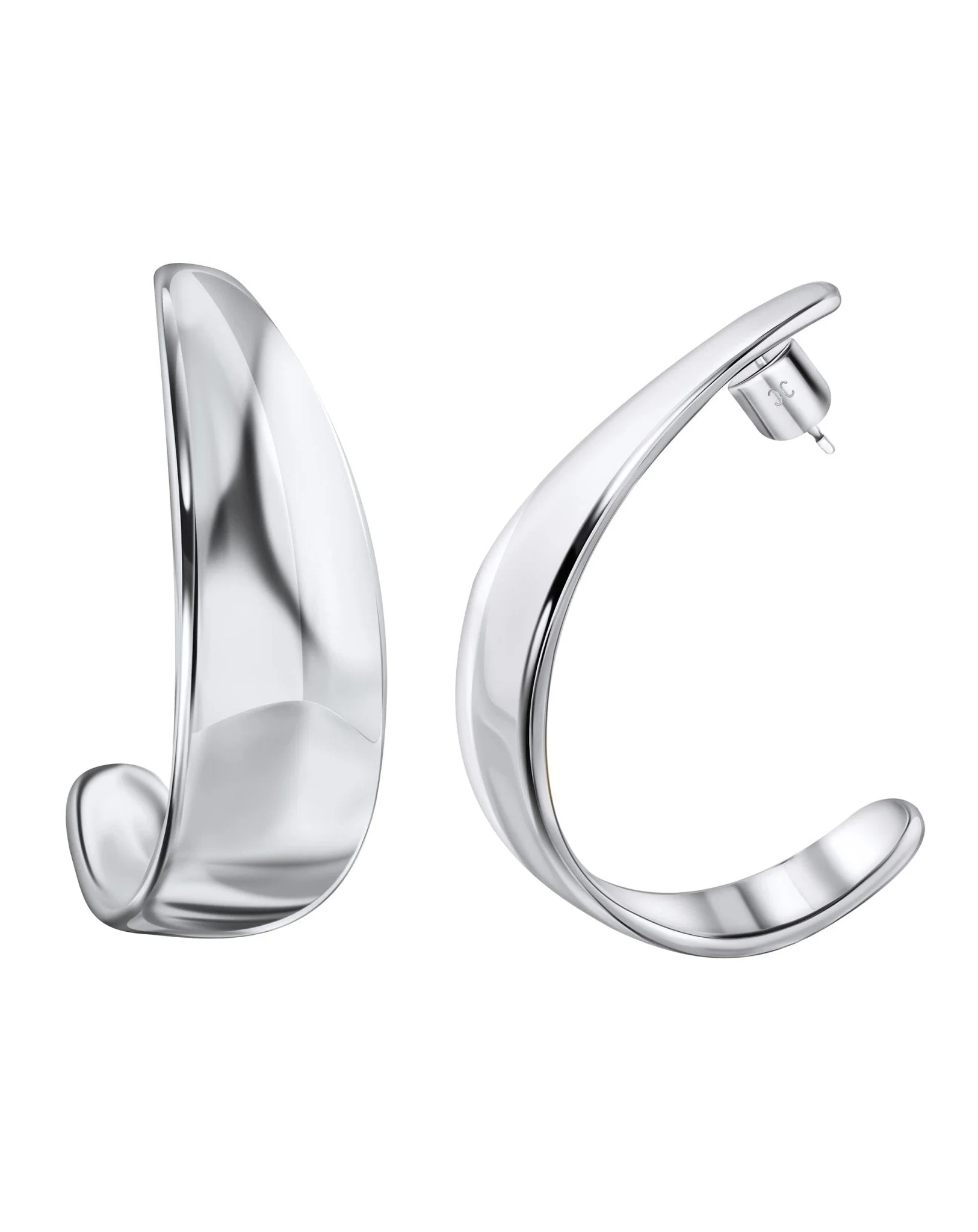 Petal Earring Rhodium - Image 4