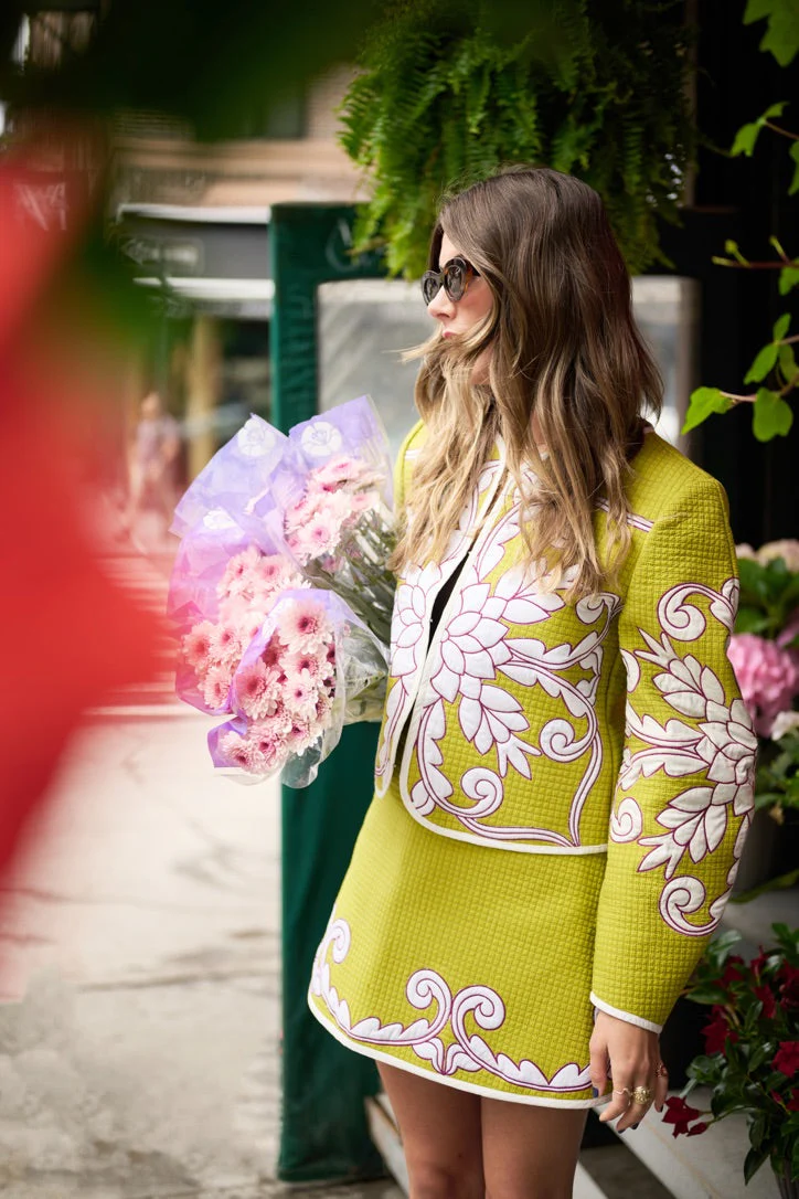 Mimi Quilted Jacket - Pear Trapunto - Image 5