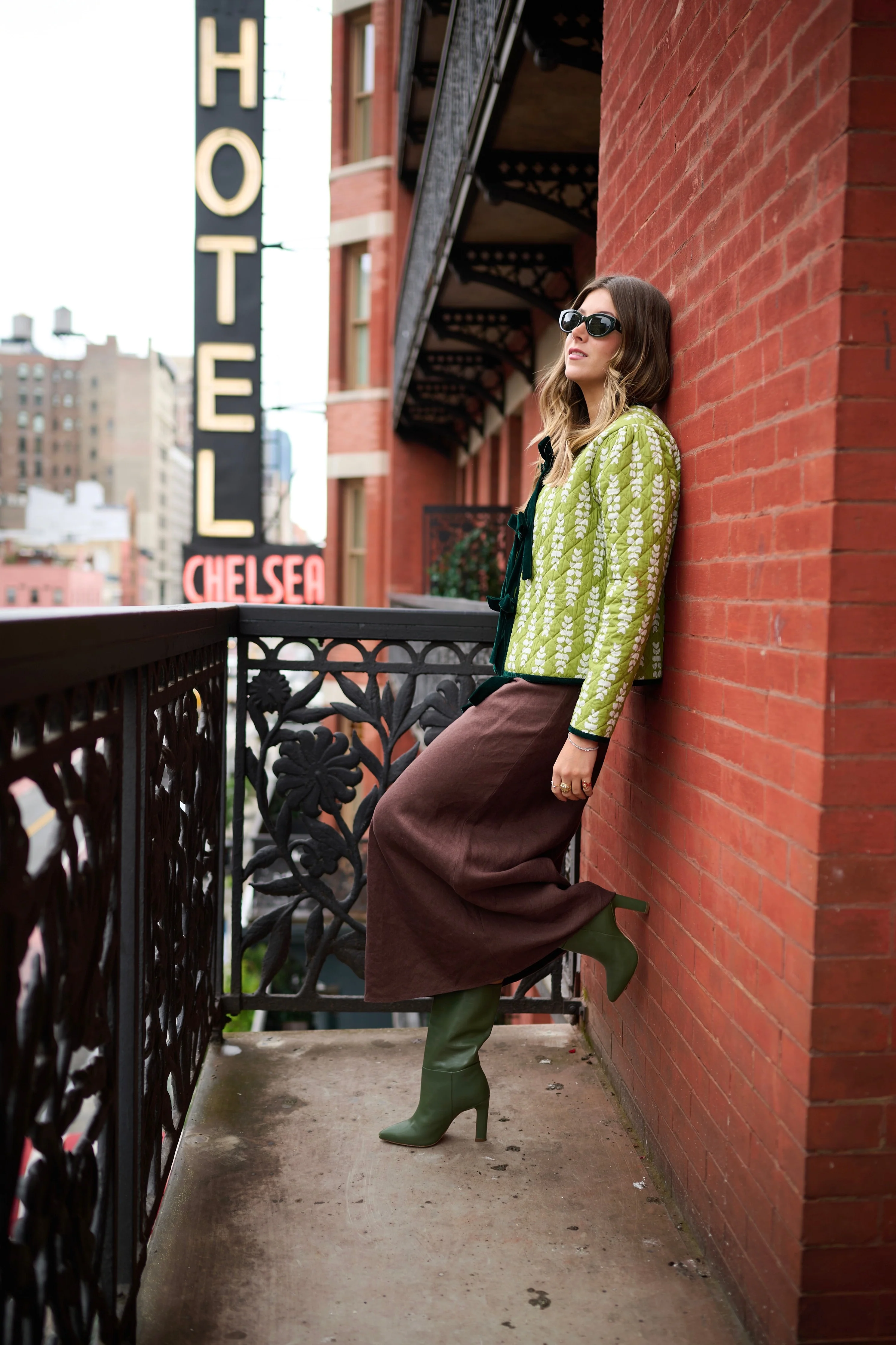 Quilted Rosy Jacket - Green Leaf - Image 10