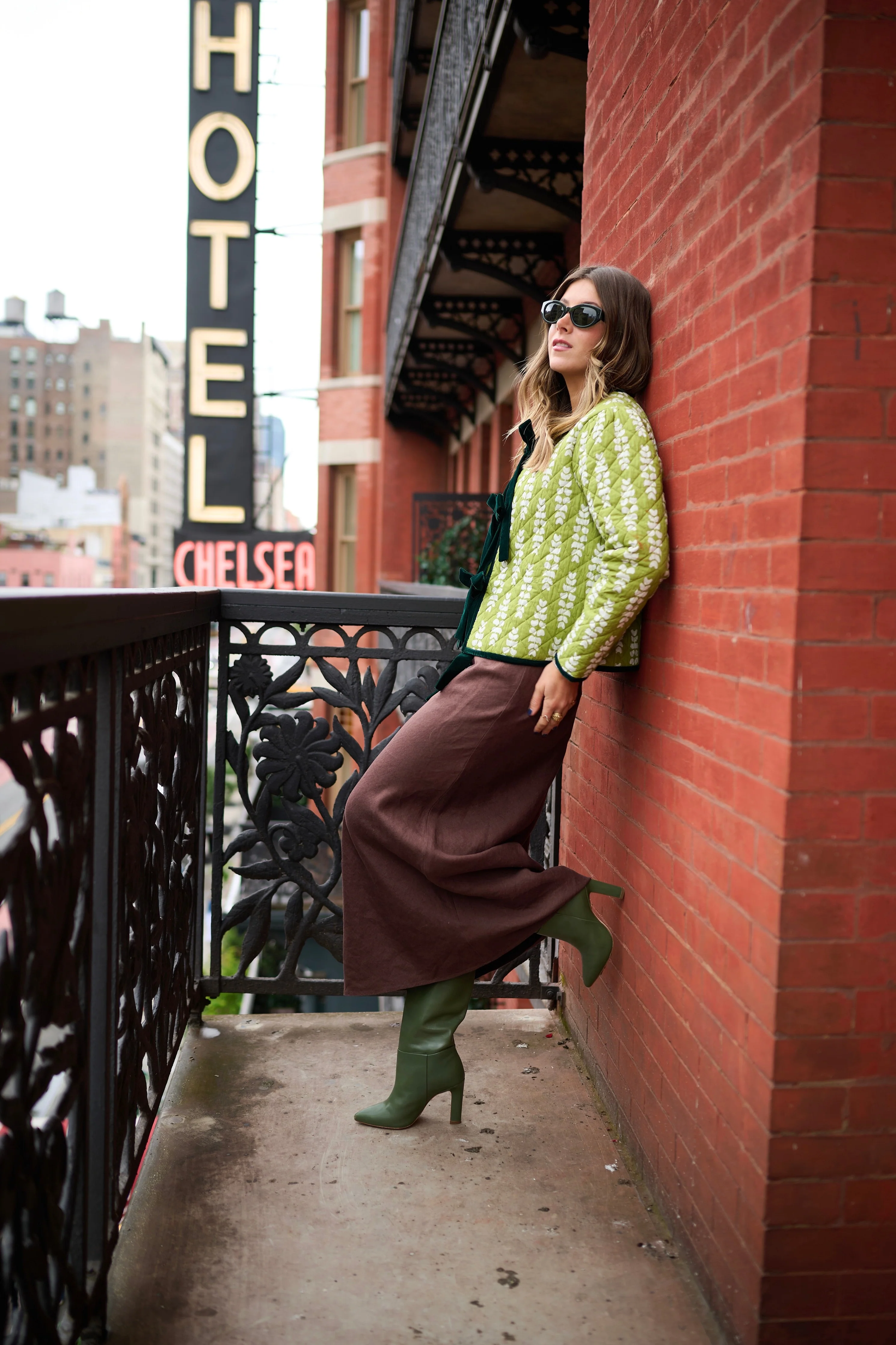 Quilted Rosy Jacket - Green Leaf - Image 16