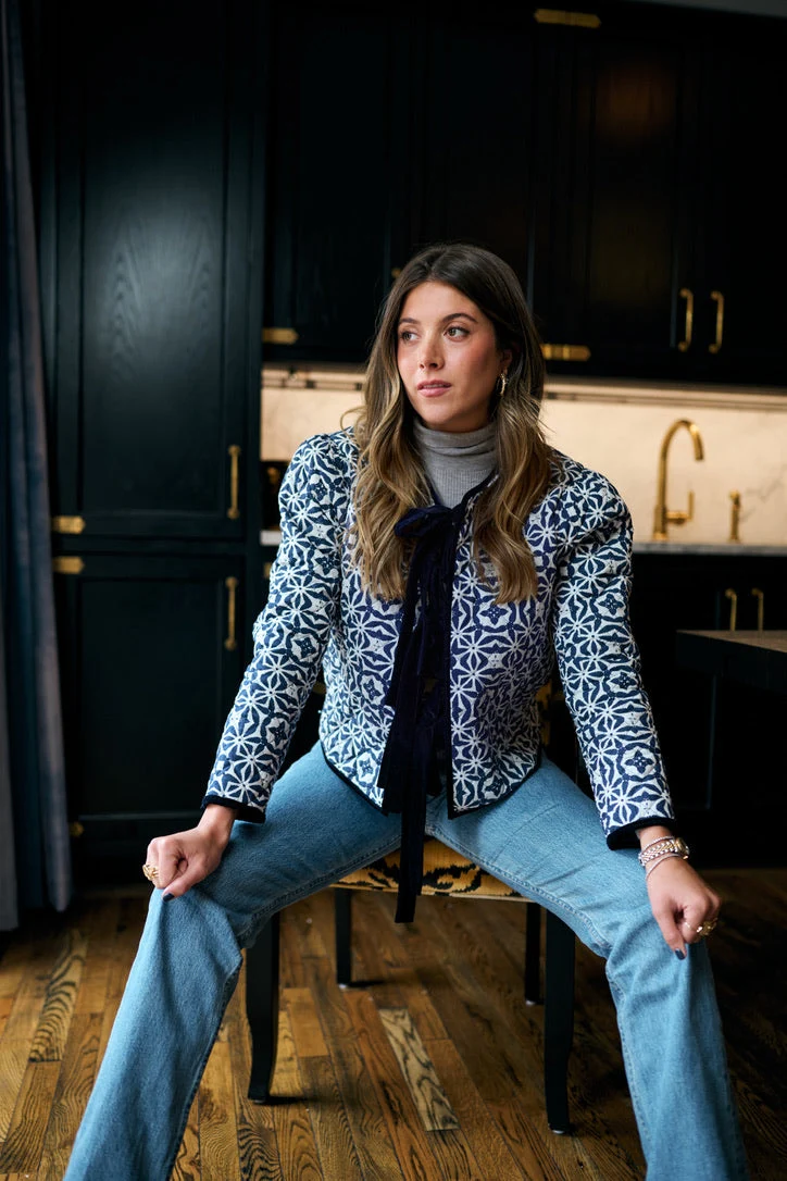 Quilted Rosy Jacket - Midnight Sky - Image 10