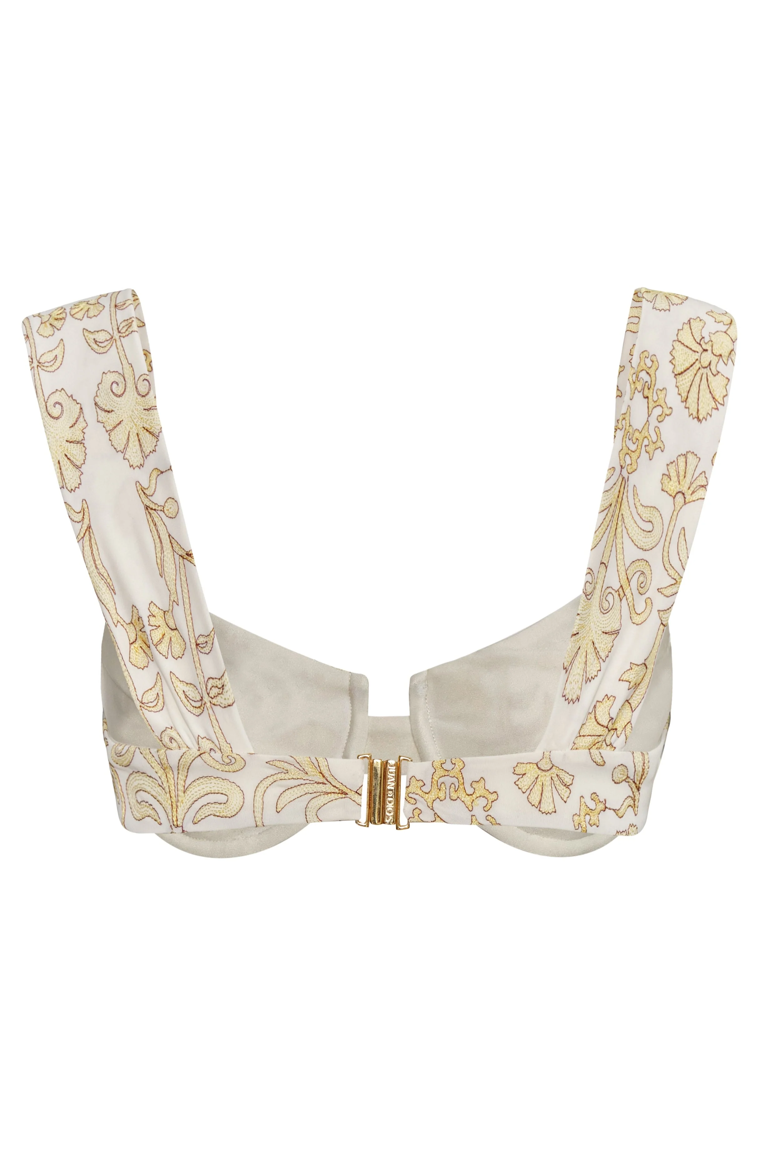 Sabina Embroidered Top / Yellow Flowers - Ivory - Image 4