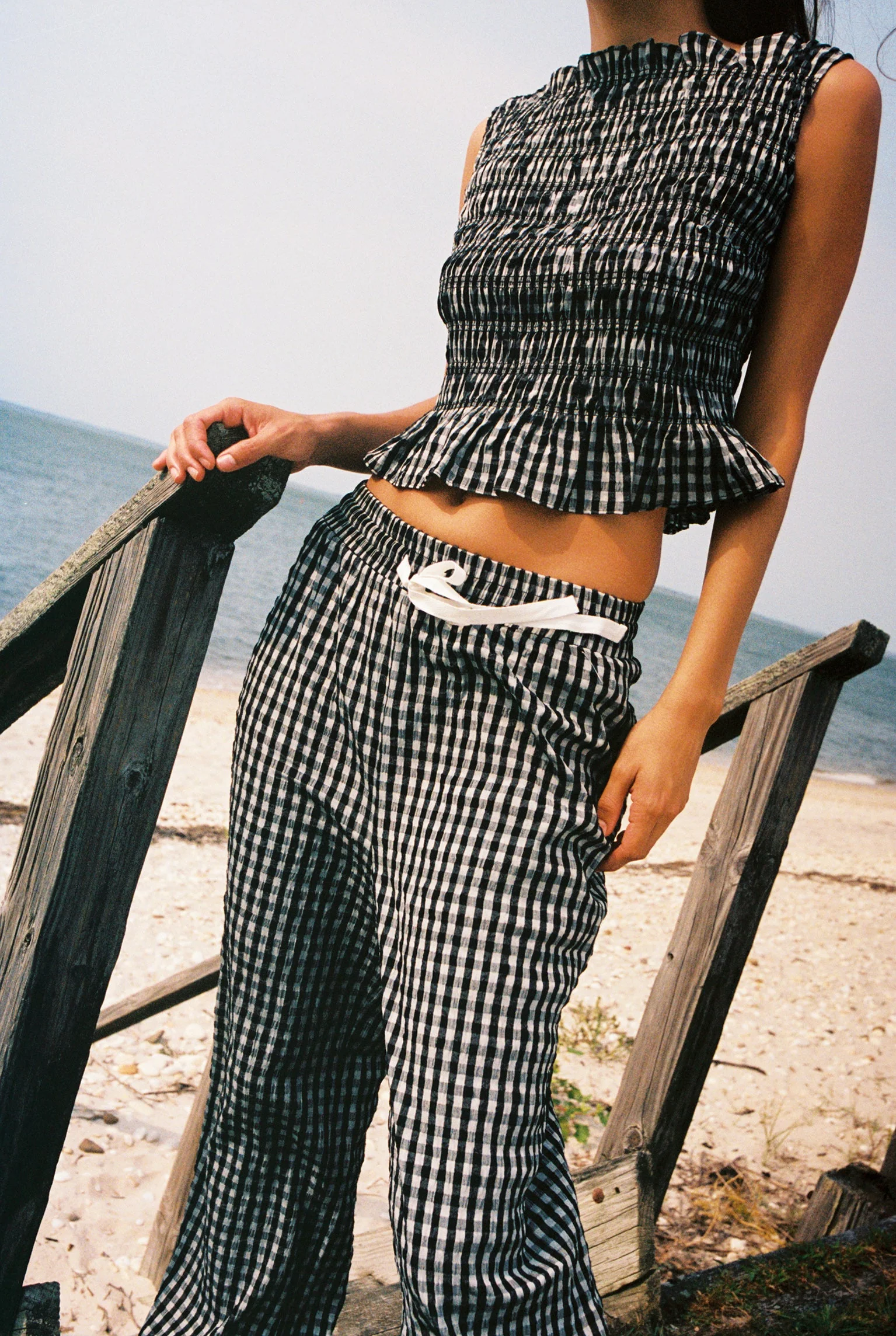 September Pant Black and White Check - Image 4