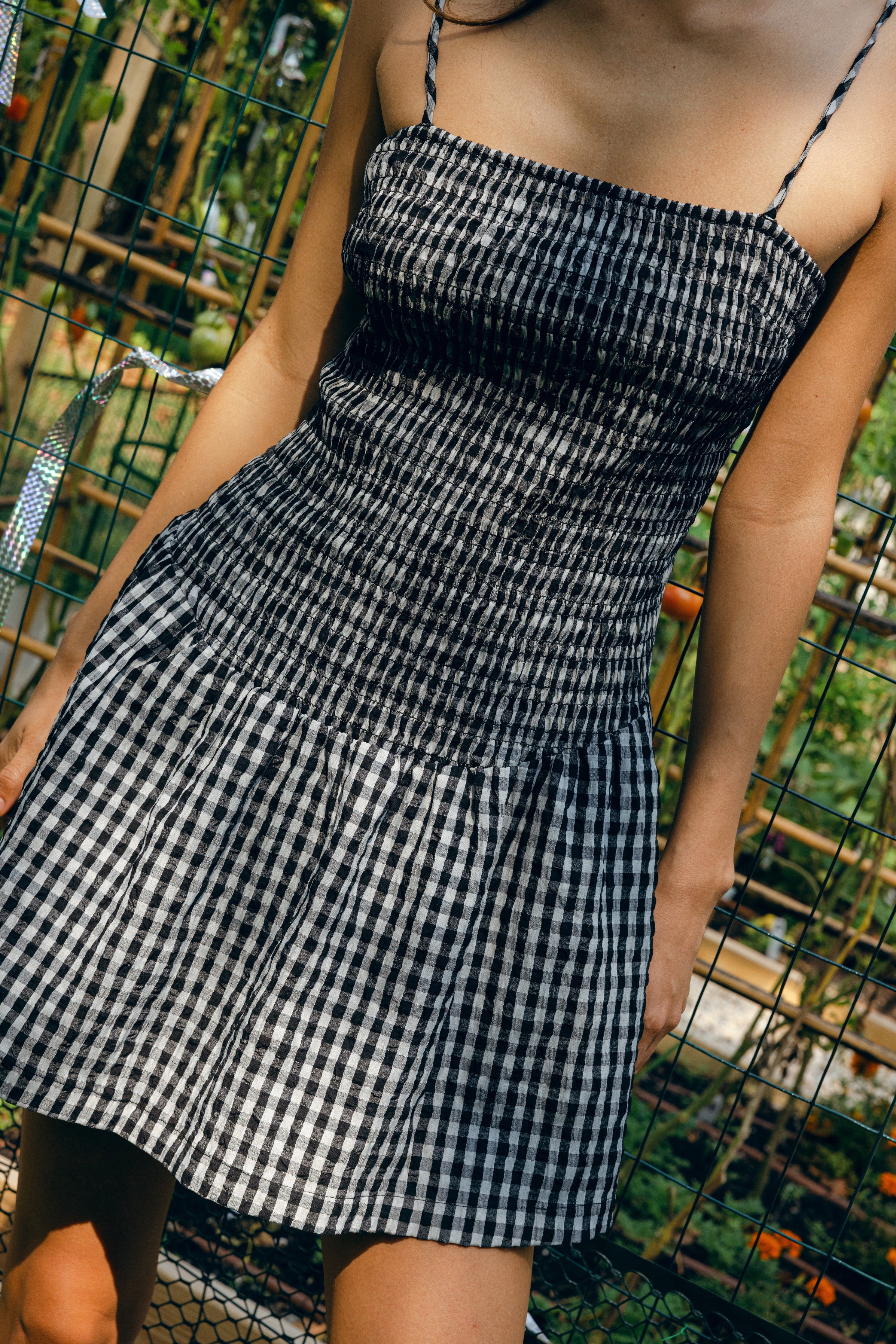 Shore Dress Black and White Check - Image 4