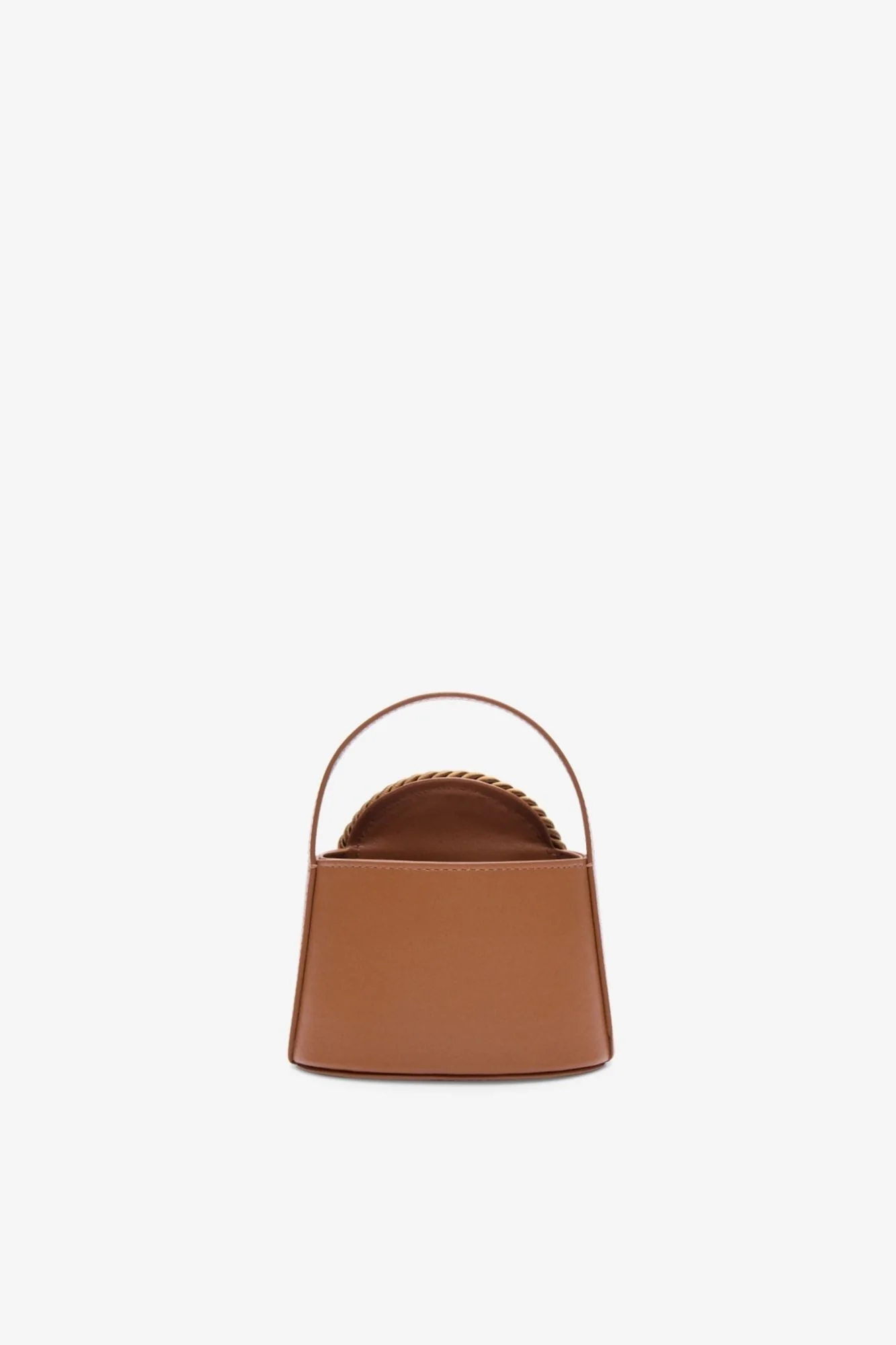 TABACCO Mini Leather Handle Bag With Passementerie Details - Image 3