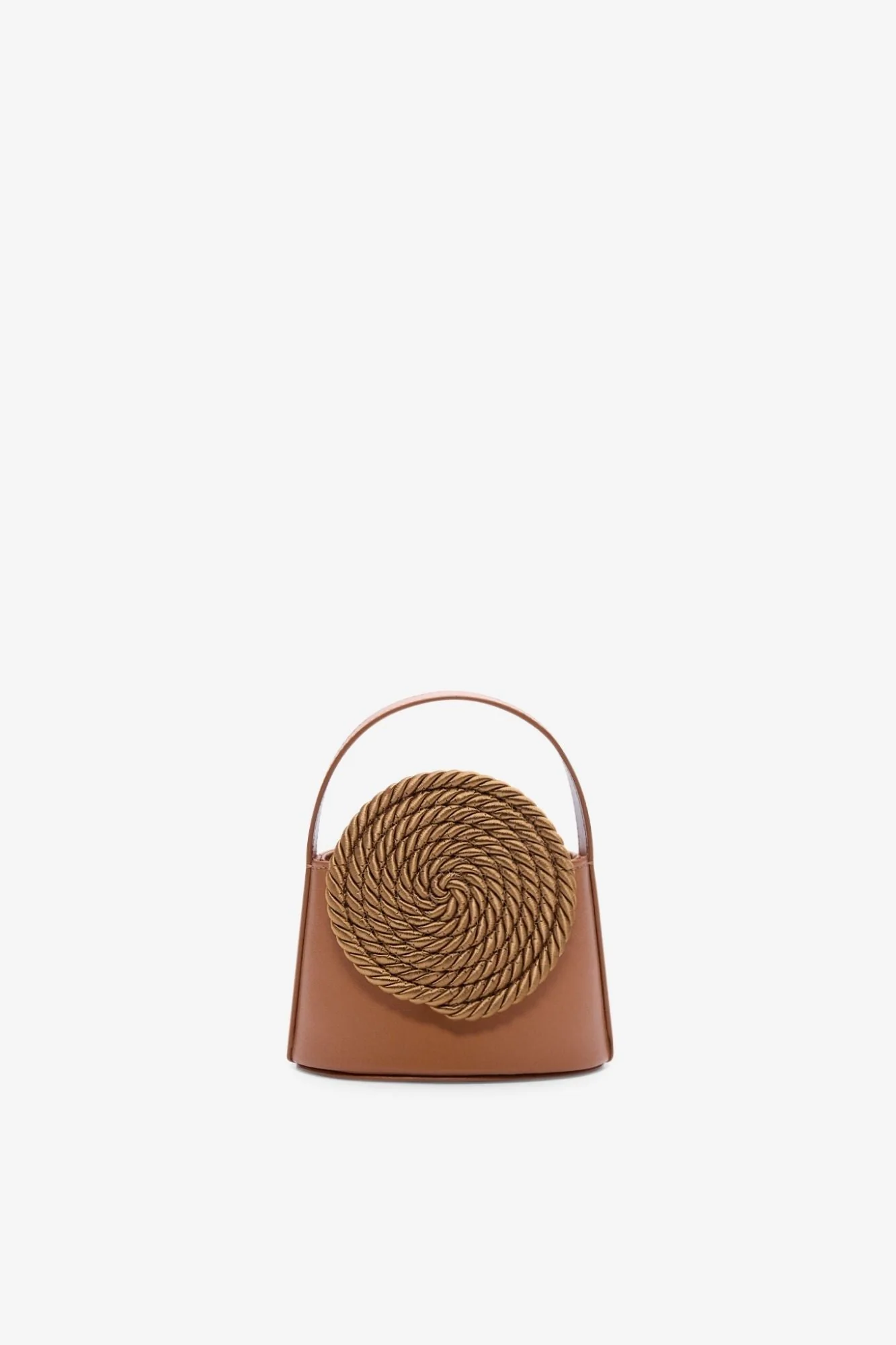 TABACCO Mini Leather Handle Bag With Passementerie Details - Image 6
