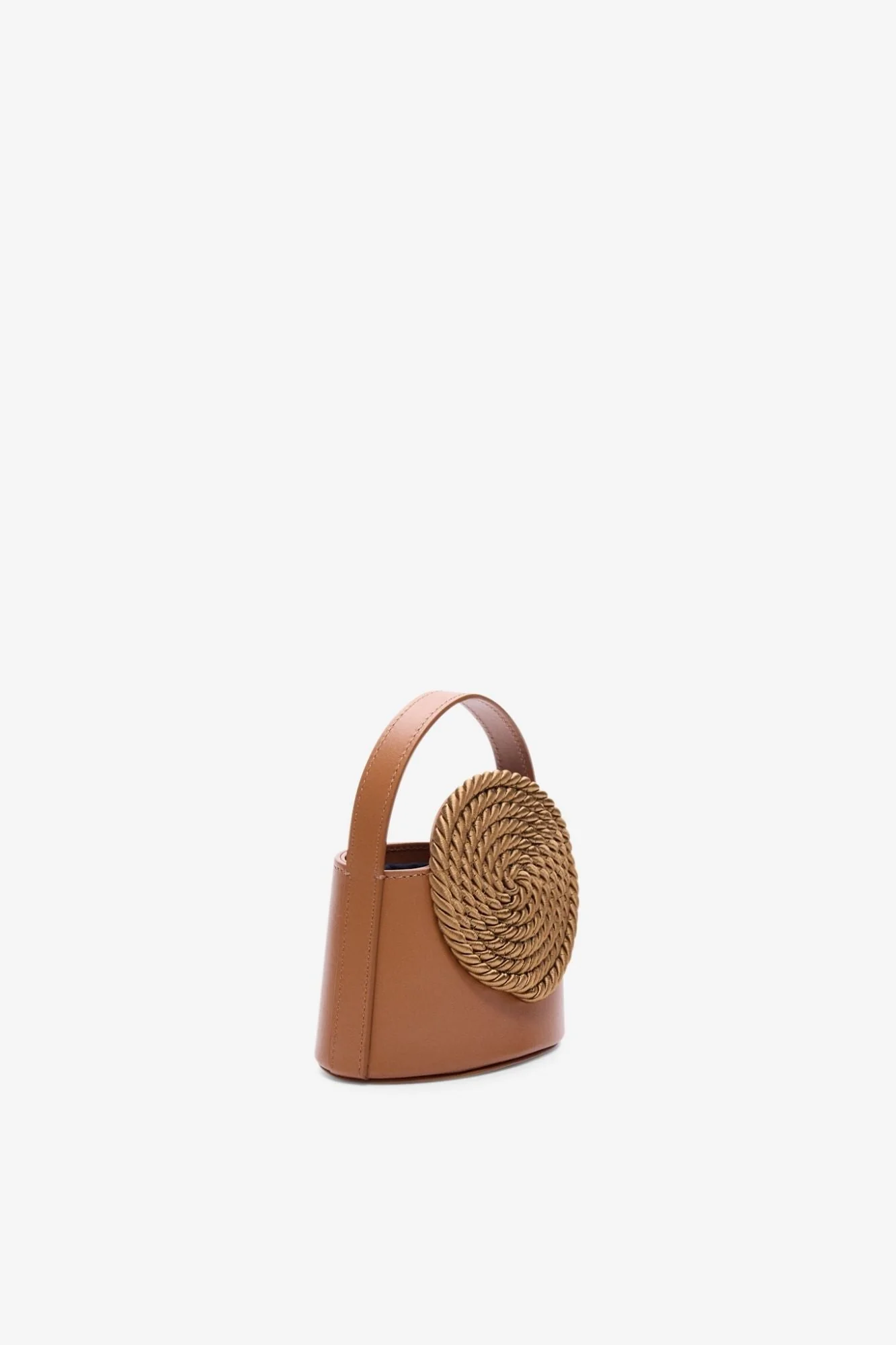 TABACCO Mini Leather Handle Bag With Passementerie Details - Image 7
