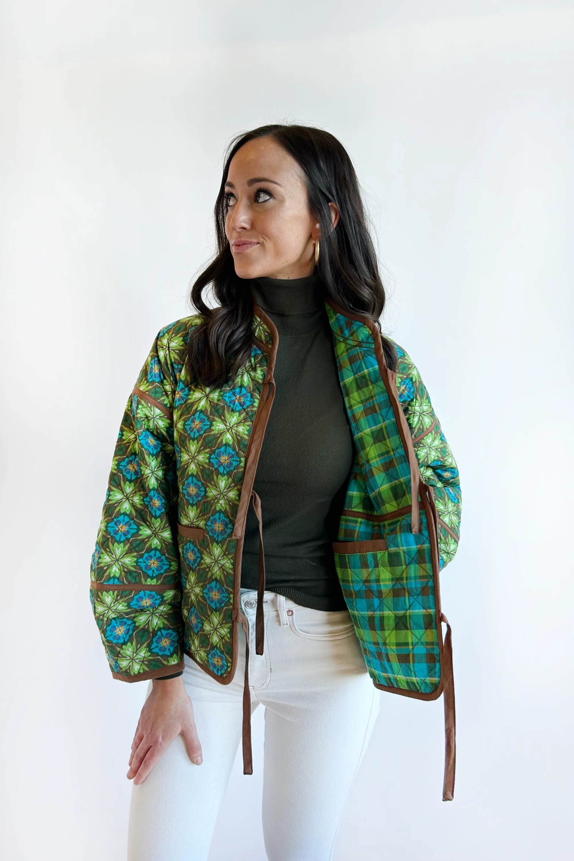 The Eloise Reversible Quilted Jacket - Crown Jewel - Image 19