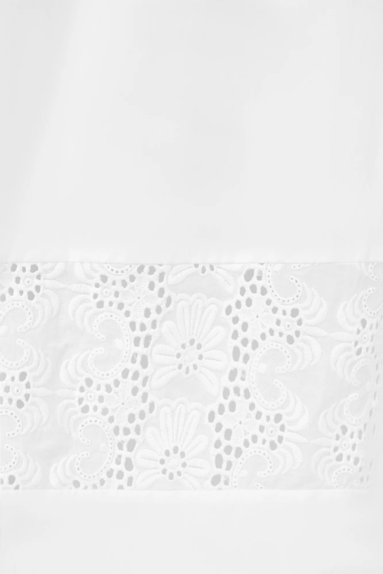 White Cotton Poplin Dress With Embroidered Detail - Image 6
